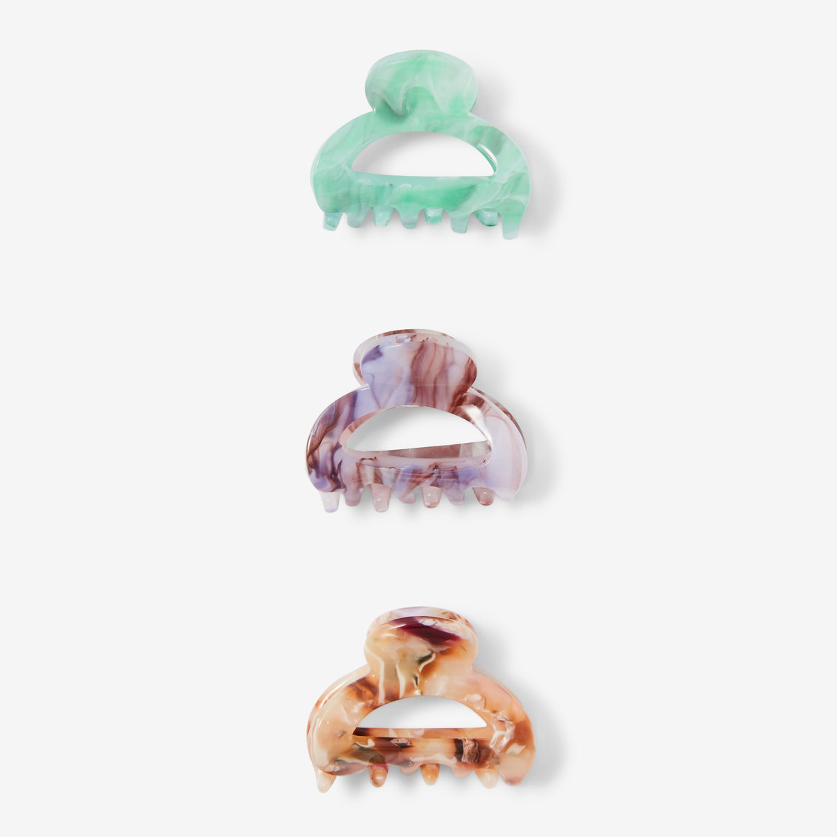 Set de 3 petites pinces crabes en résine