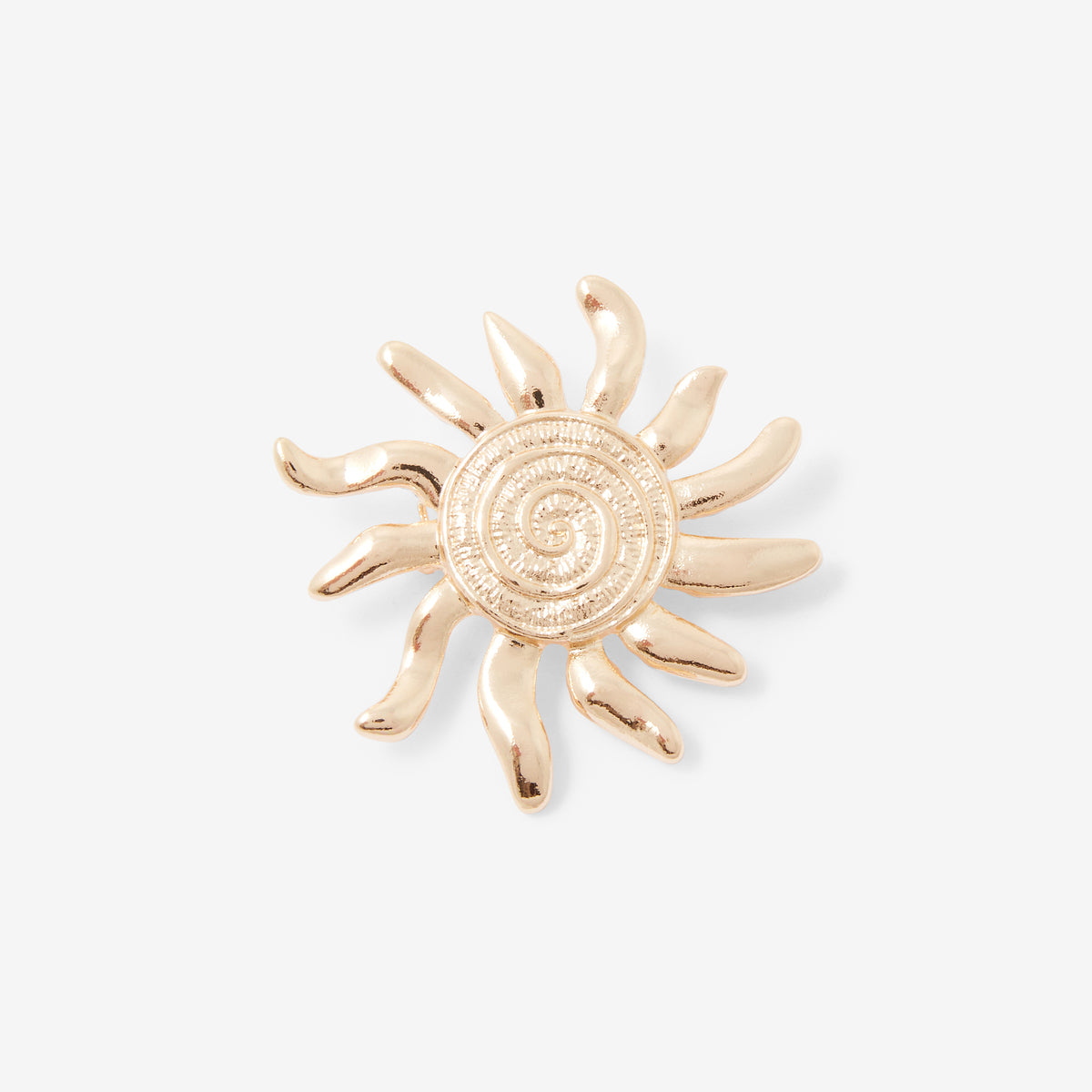 Broche soleil doré