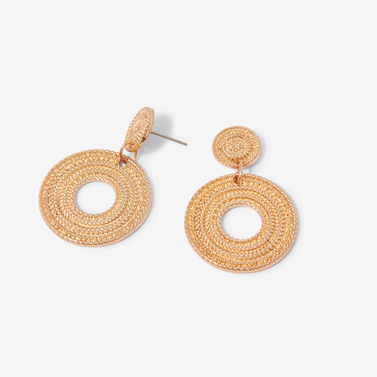 Boucles d'oreilles pendantes cercles dorés