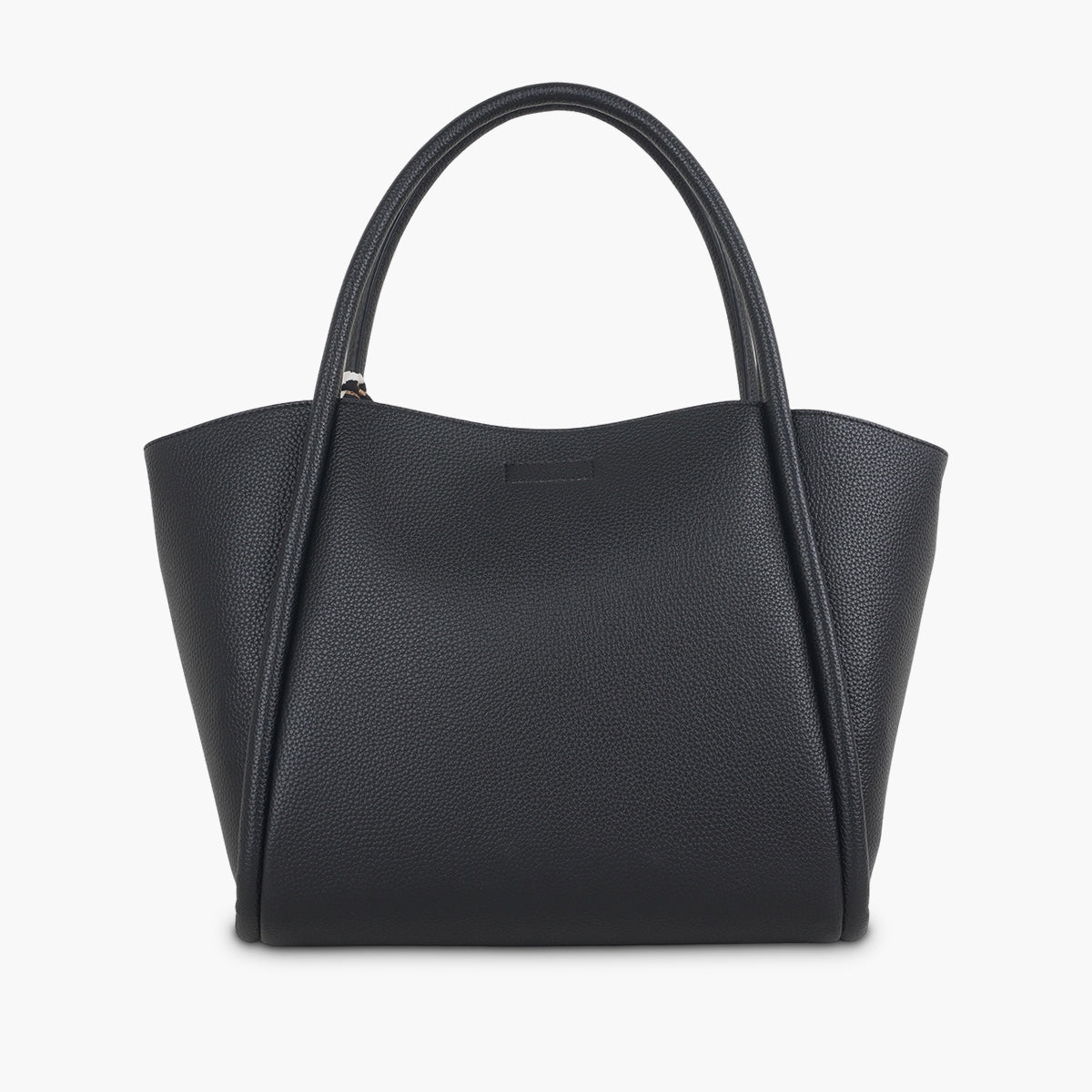 Cabas noir avec foulard léopard