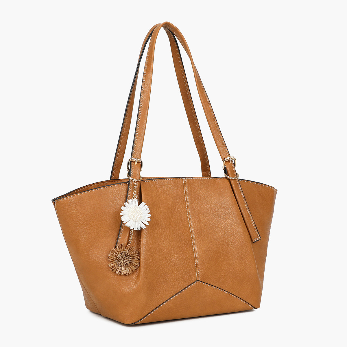 Sac cabas trapèze camel