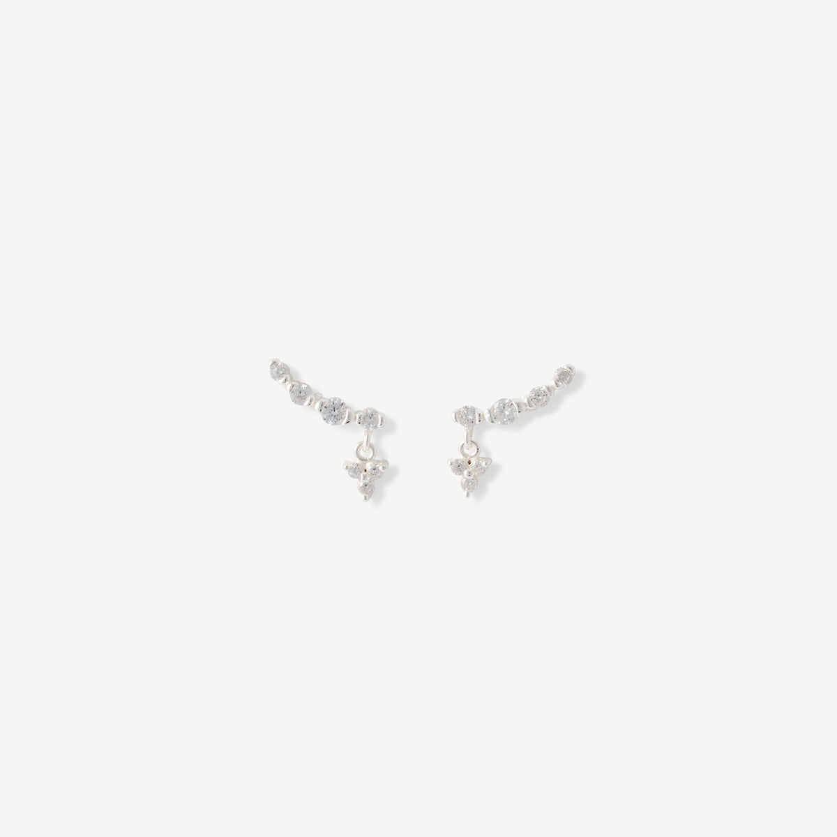 Puces d'oreilles arquées en argent garanti