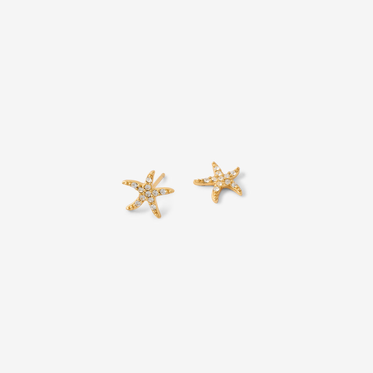 Puces d'oreilles étoile de mer en argent garanti doré