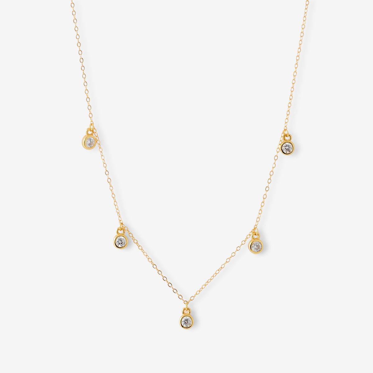 Collier avec zirconium en argent garanti
