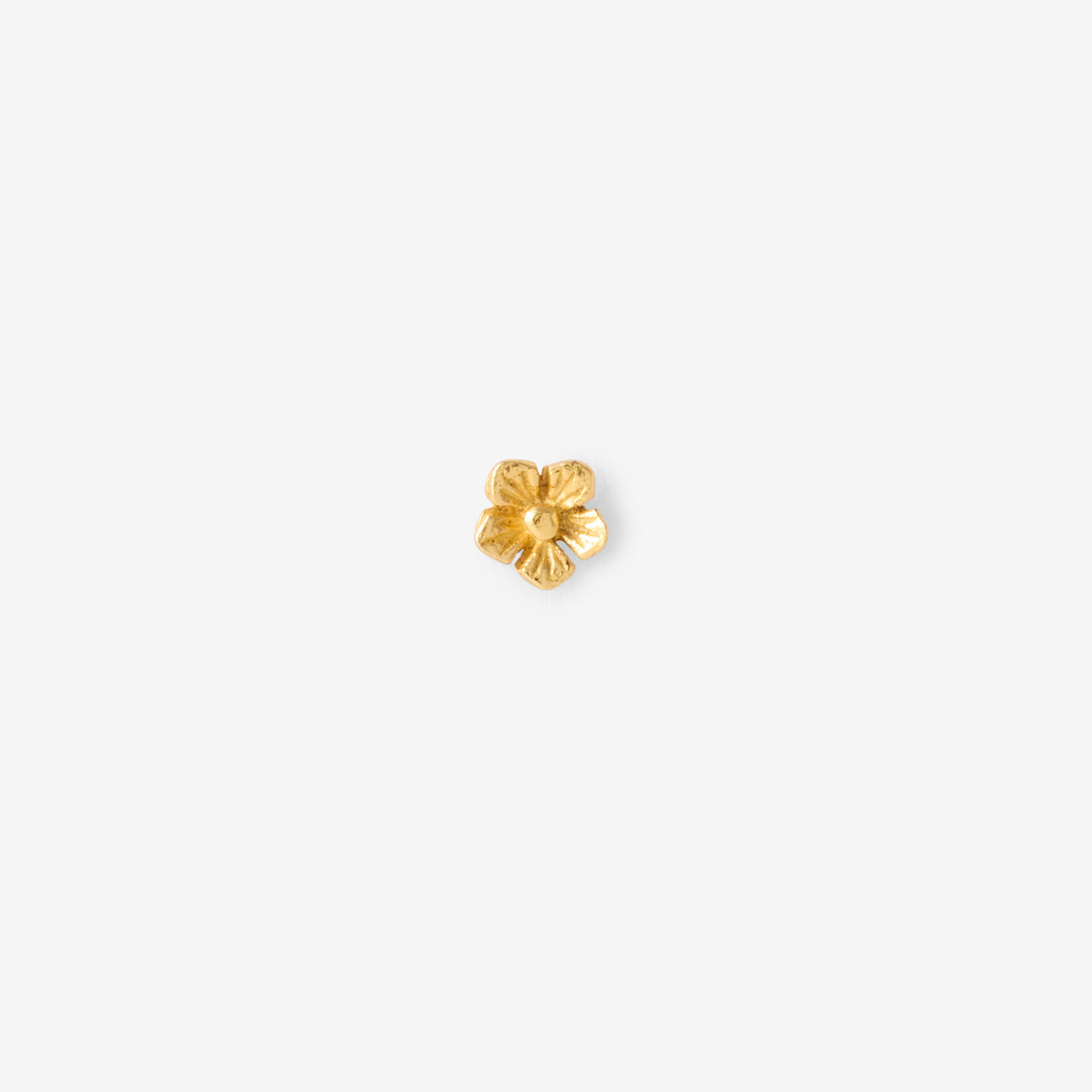 Piercing helix/tragus fleur en argent garanti doré