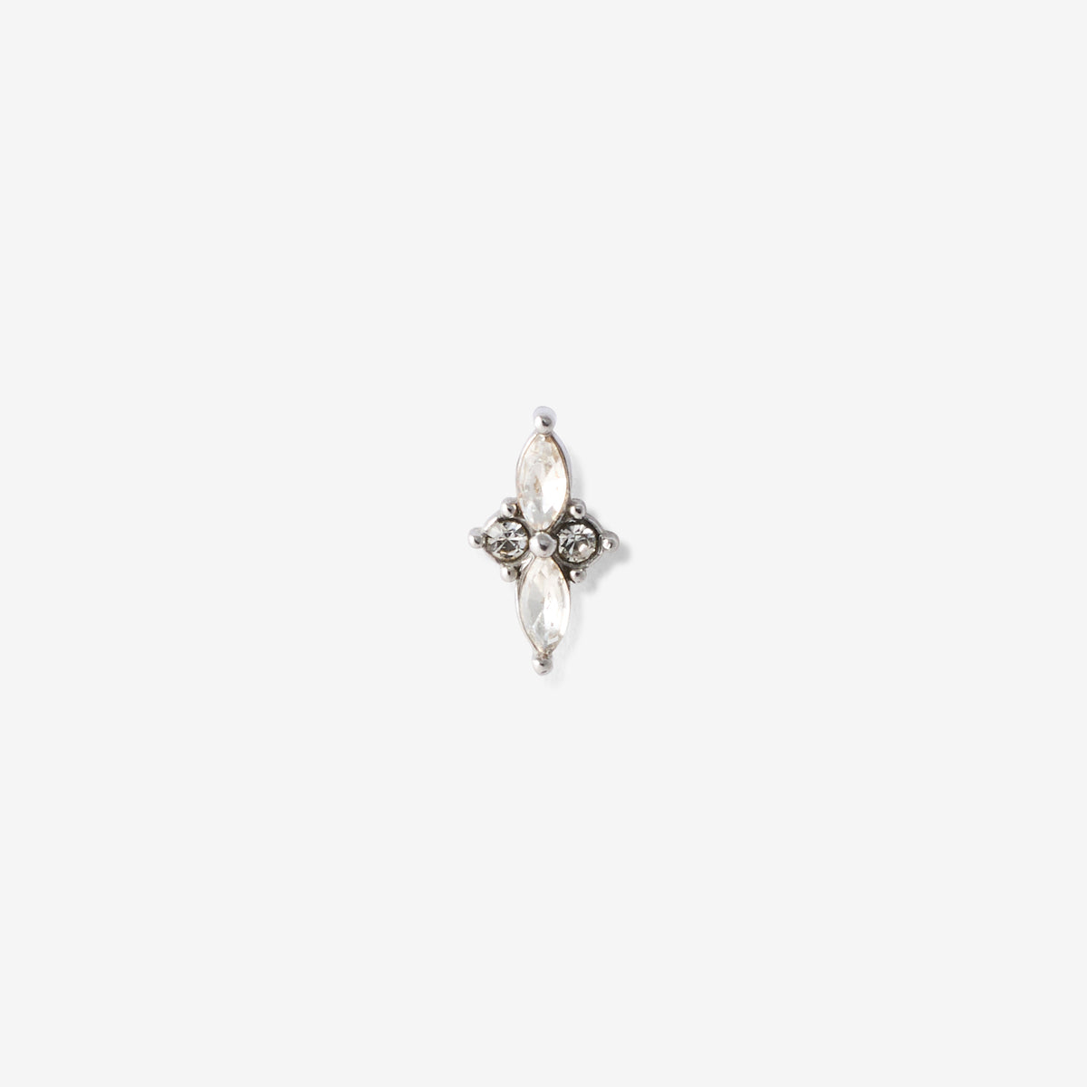 Piercing helix/tragus navettes en acier chirurgical argenté