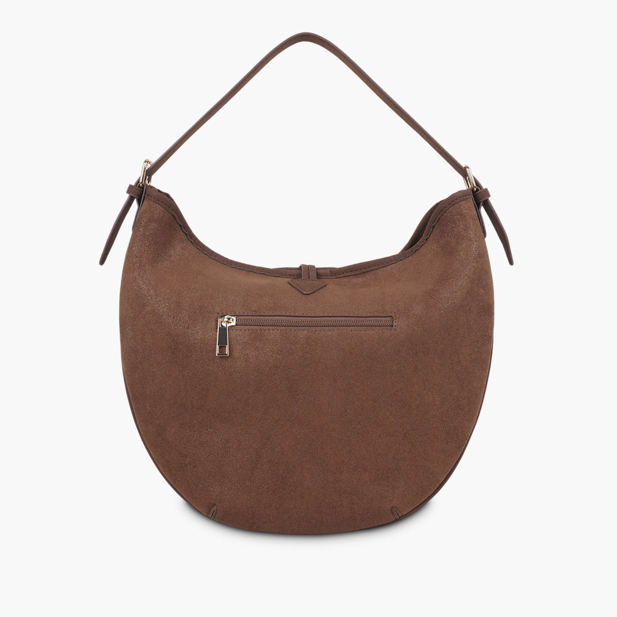Sac marron effet suédé