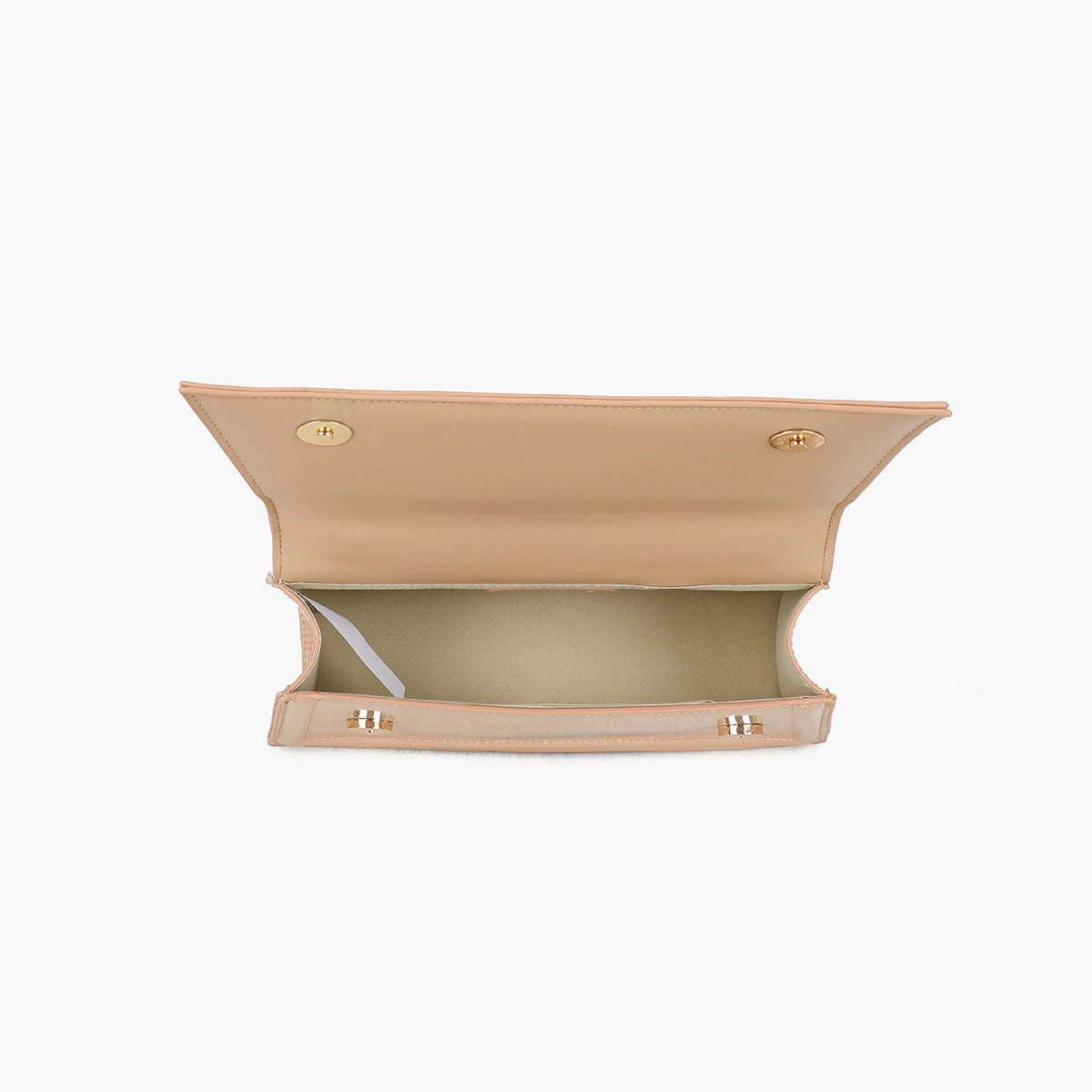 Sac porté main beige vernis