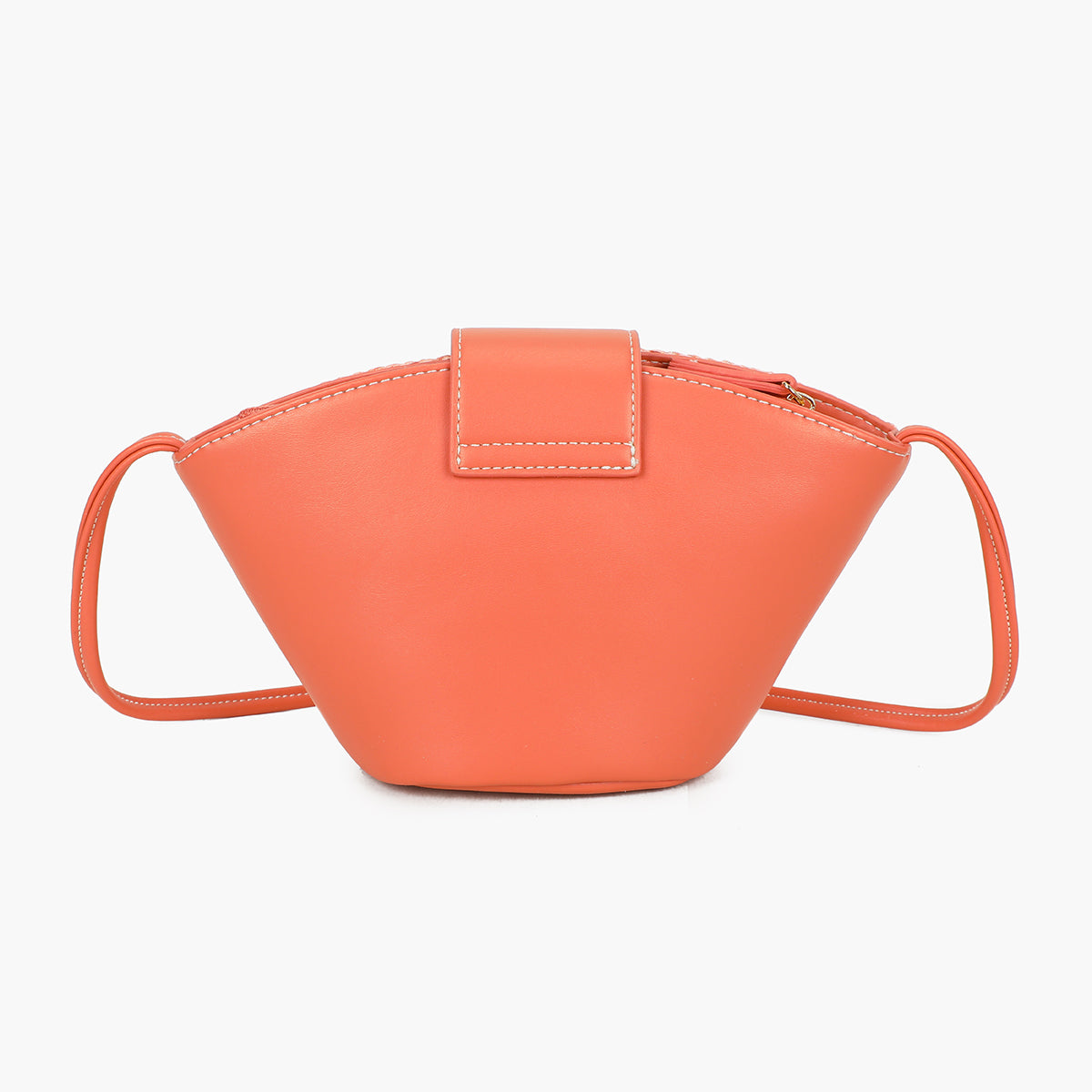 Petit panier à bandoulière corail