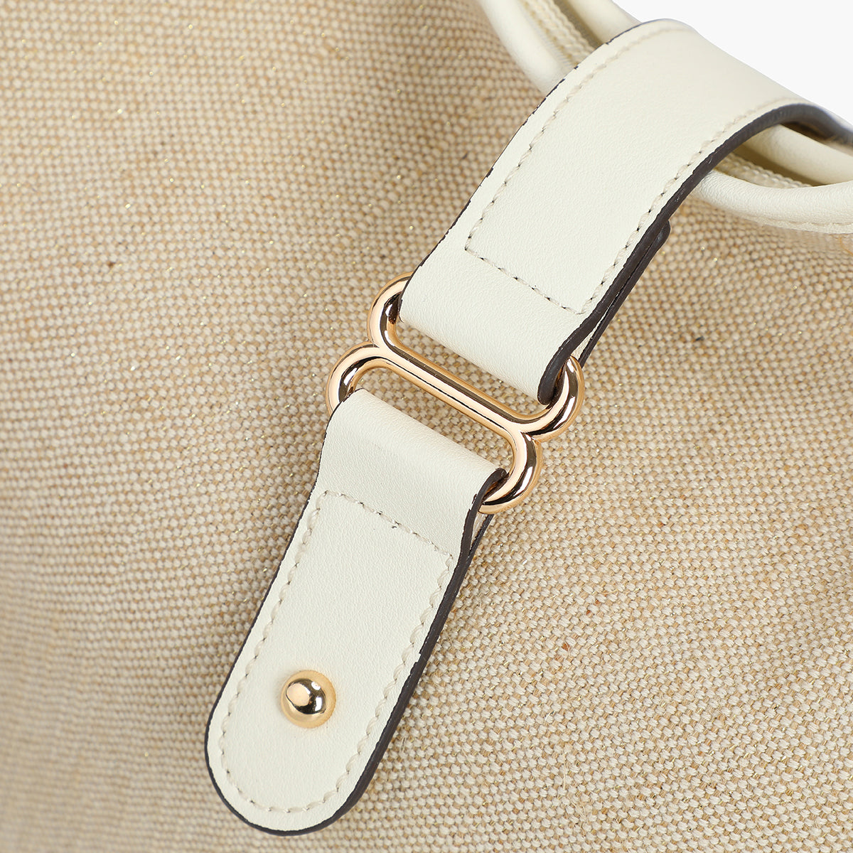 Sac hobo en textile écru