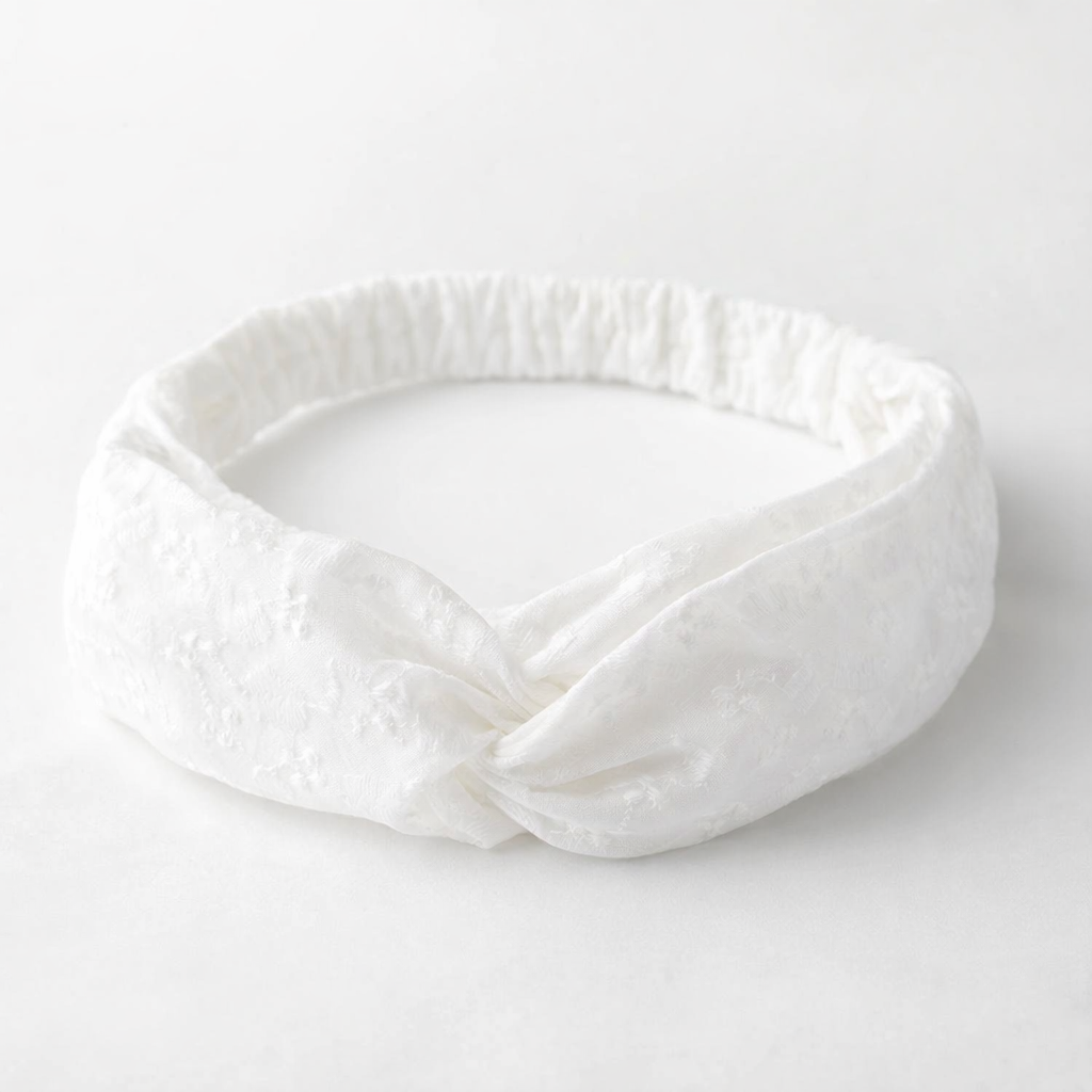Bandeau broderie anglaise blanc