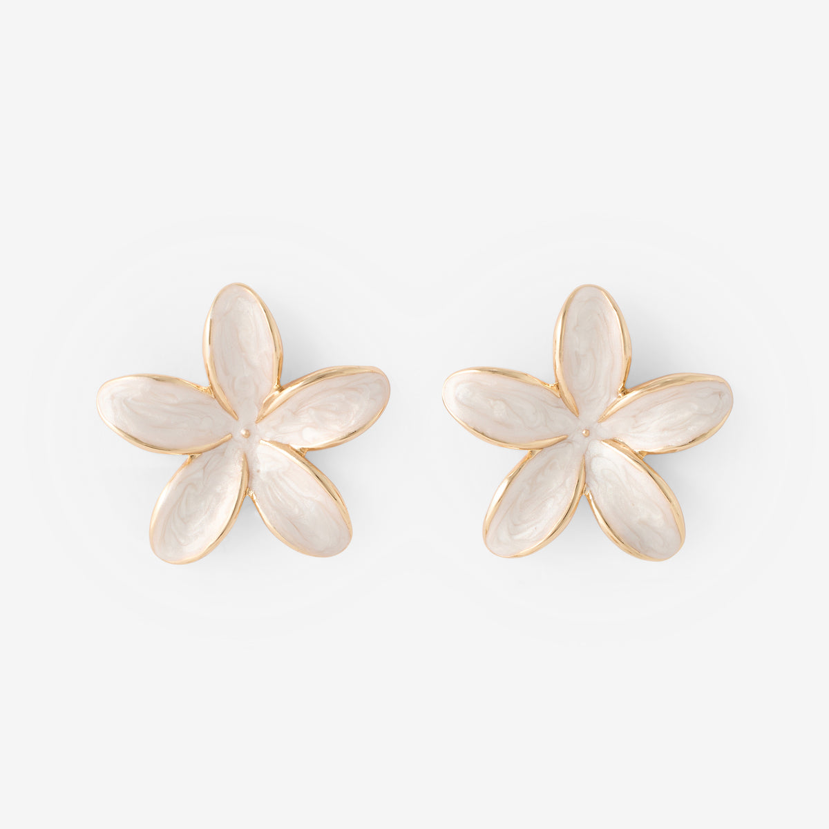 Boucles d'oreilles fleurs ivoires