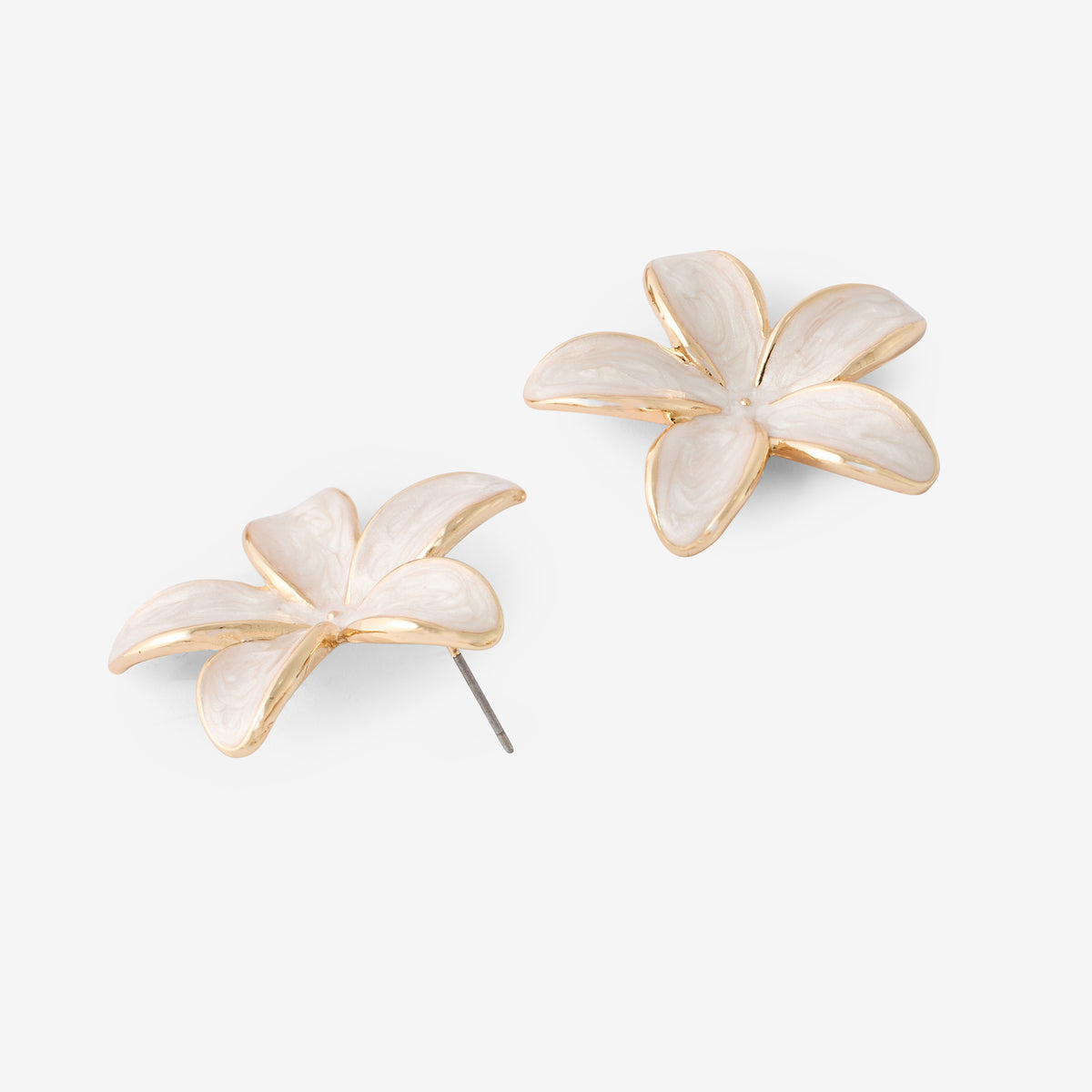 Boucles d'oreilles fleurs ivoires