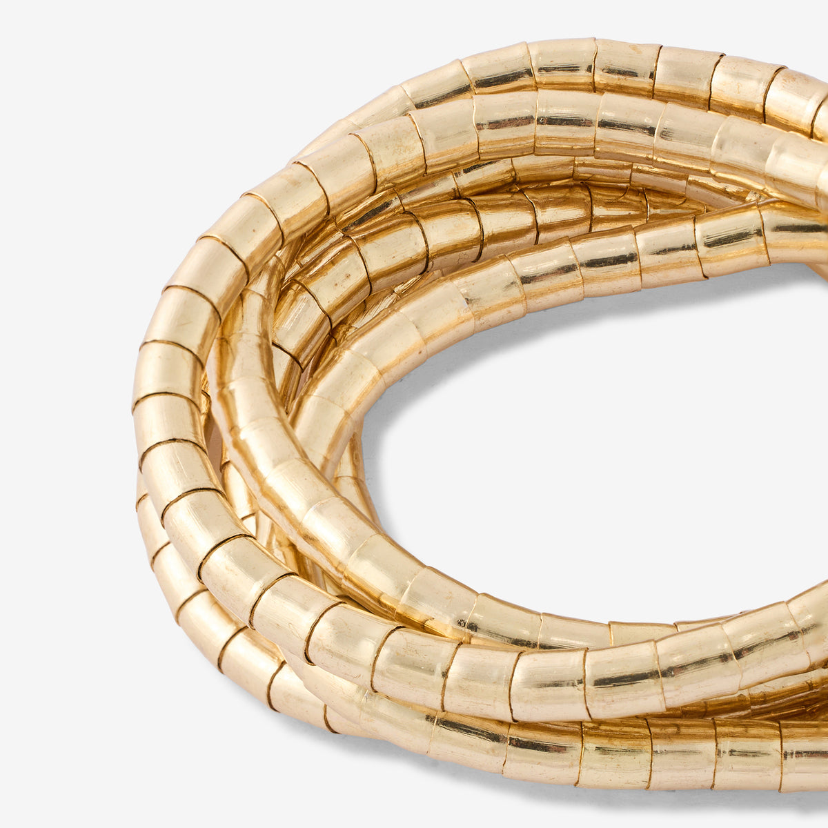 Set de 6 bracelets élastiques dorés