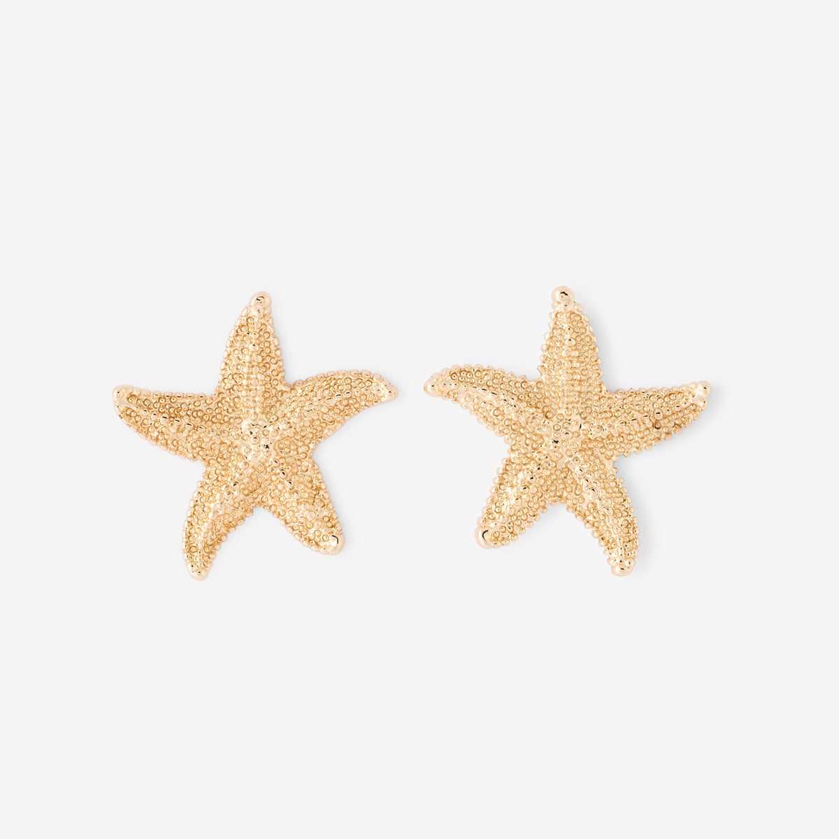 Petites boucles d'oreilles étoile mer effet sablé