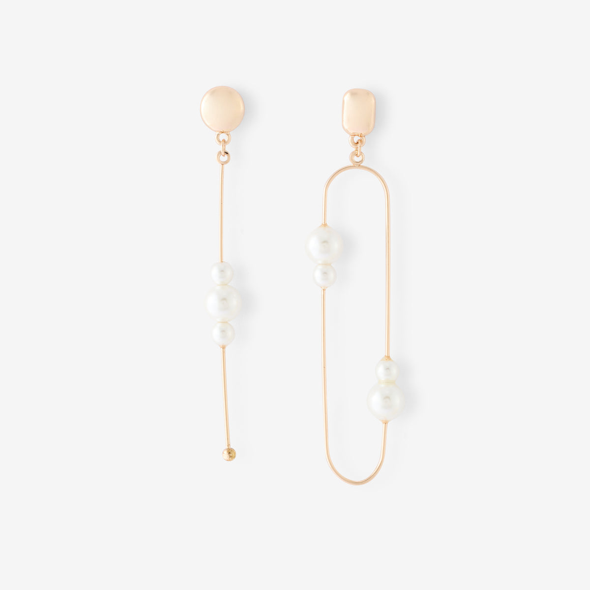 Boucles d'oreilles asymétriques perles