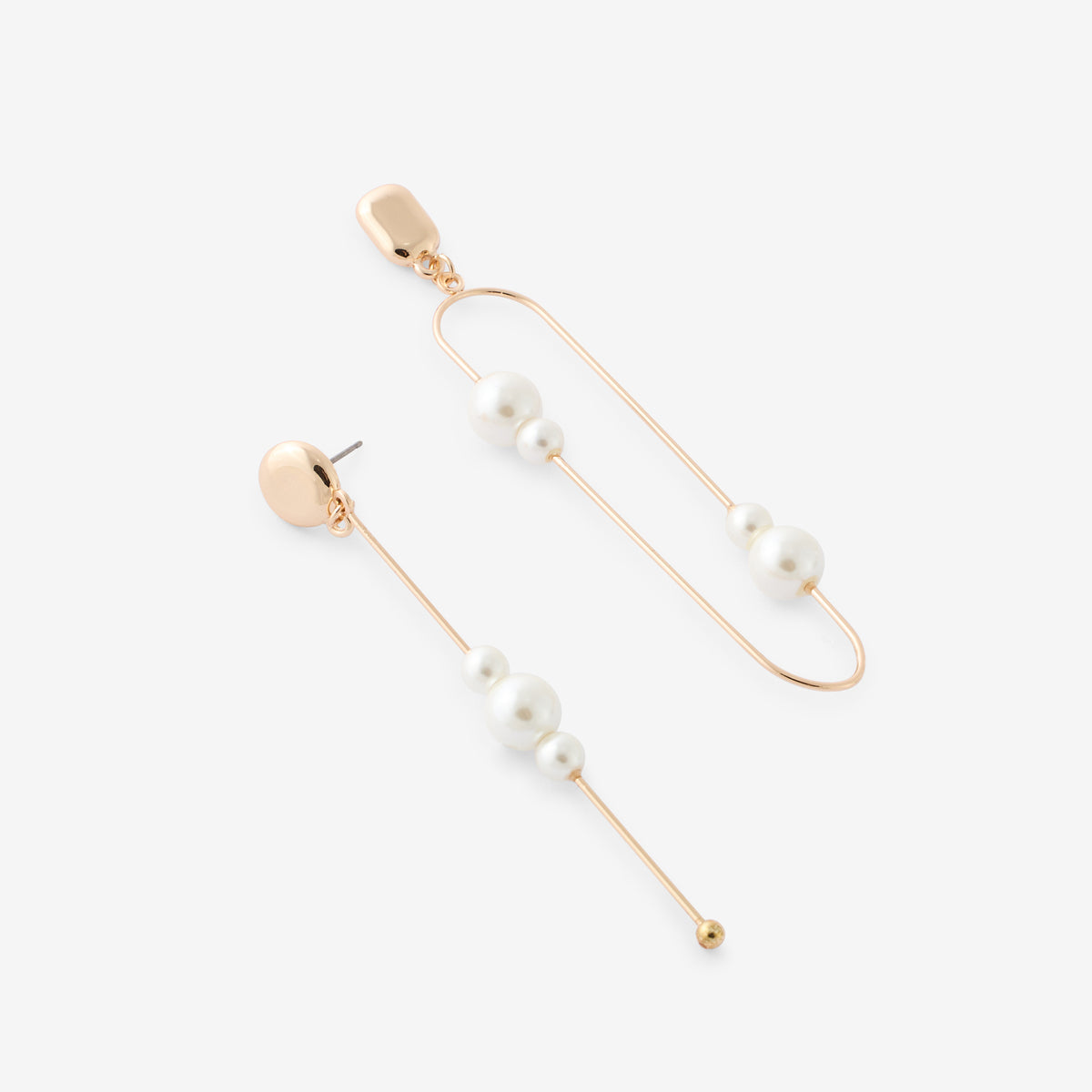 Boucles d'oreilles asymétriques perles