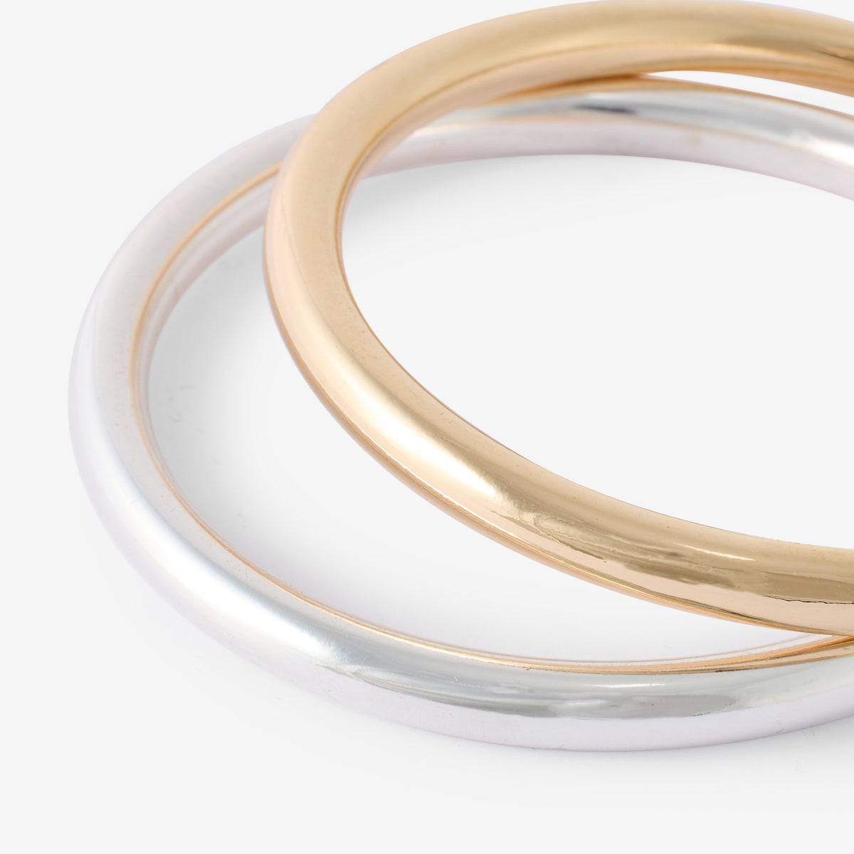 Set de 2 joncs doré et argenté