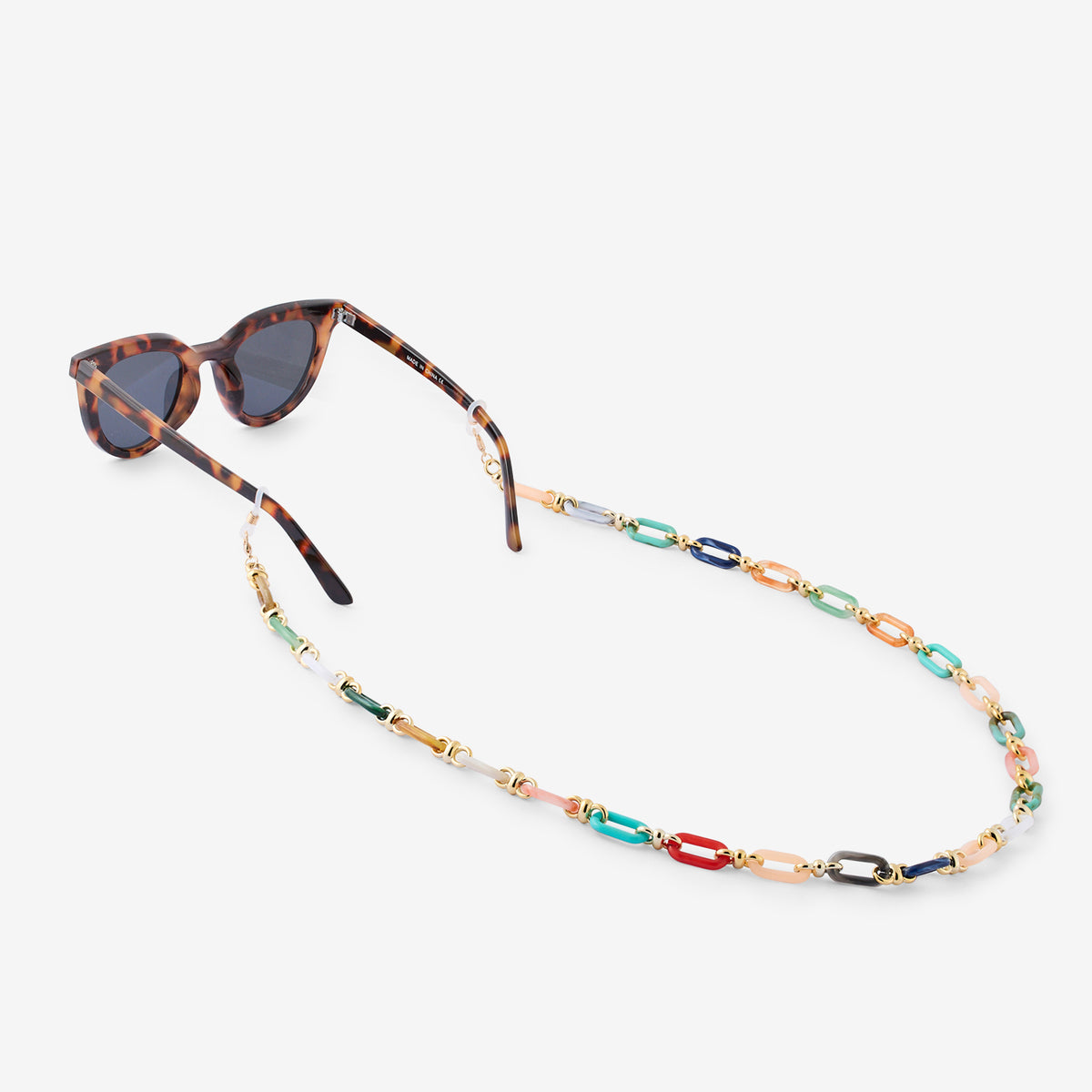Chaine de lunettes à maillons multicolore