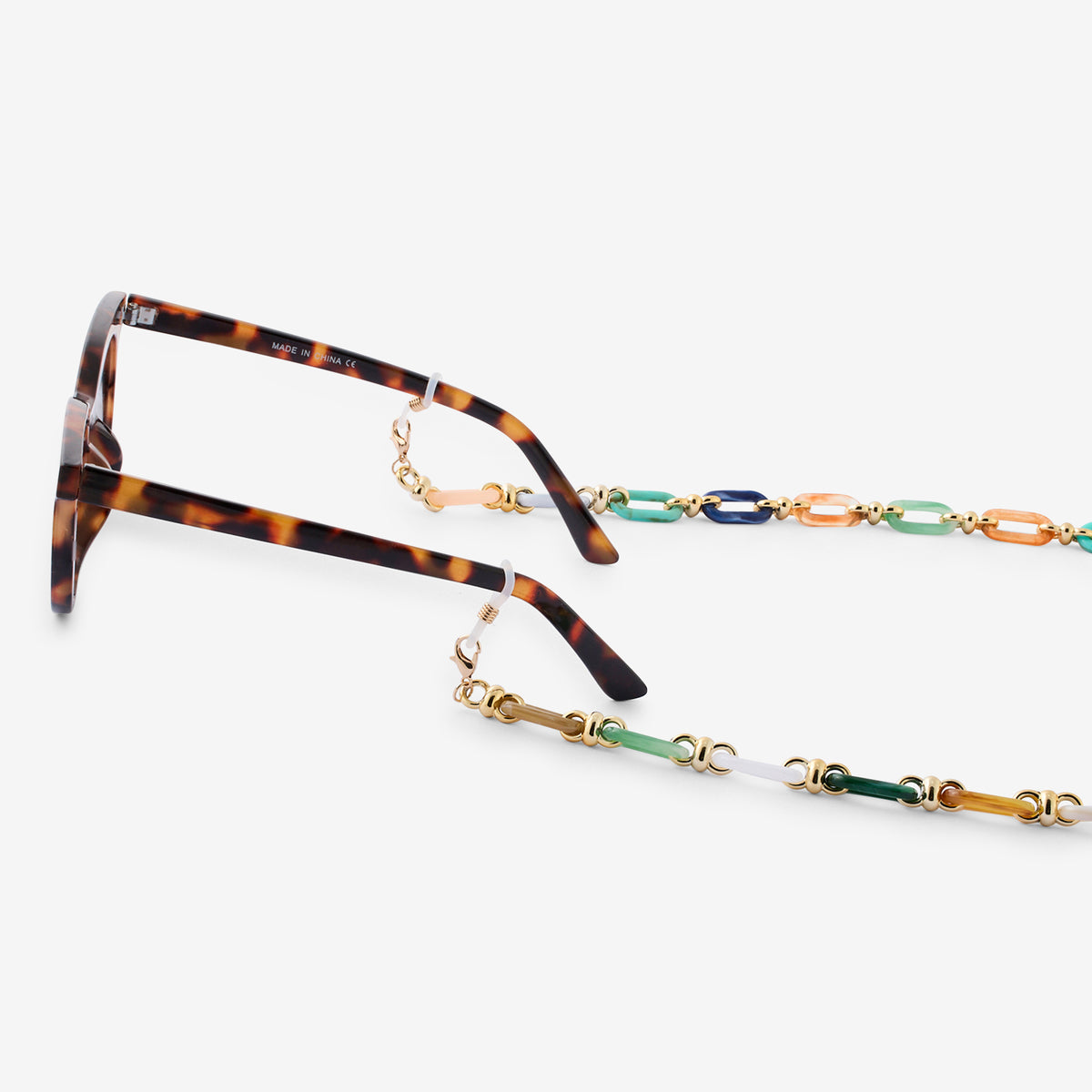 Chaine de lunettes à maillons multicolore