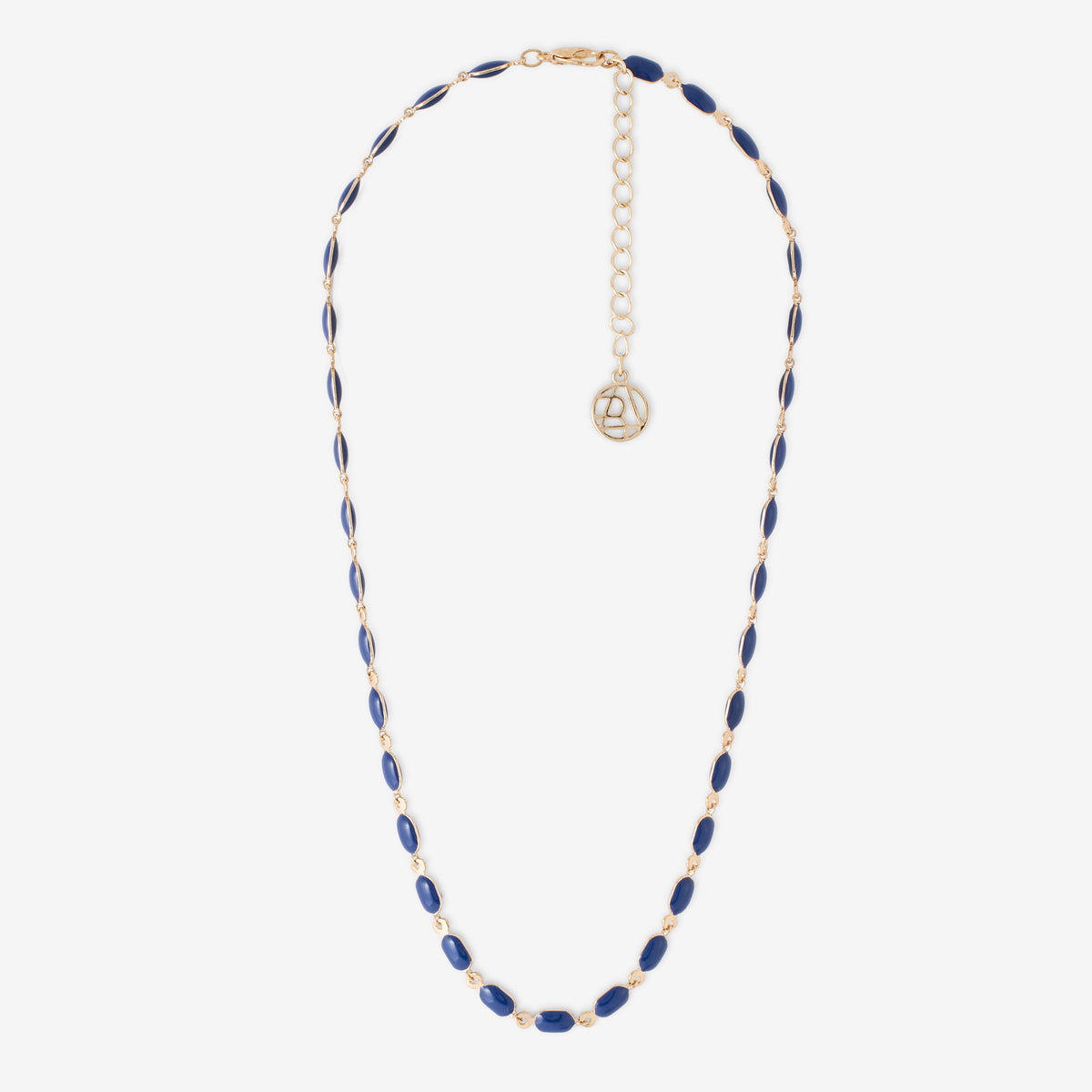 Collier à piécettes bleu
