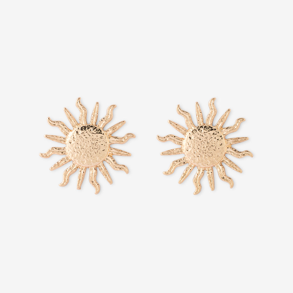 Boucles d'oreilles soleil martelés