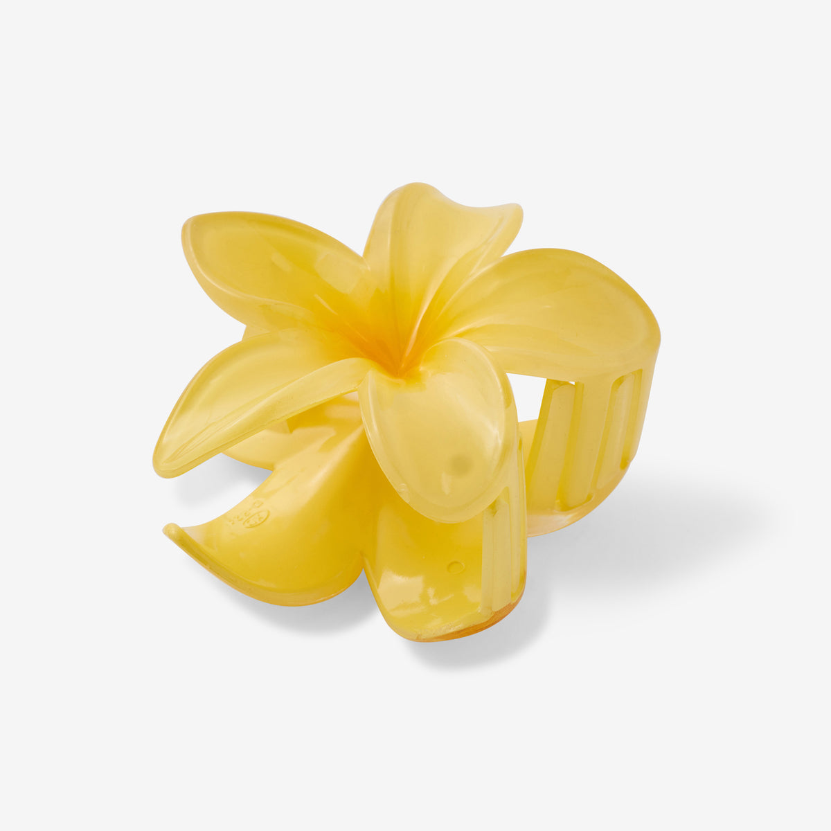 Pince à cheveux fleur tropicale jaune