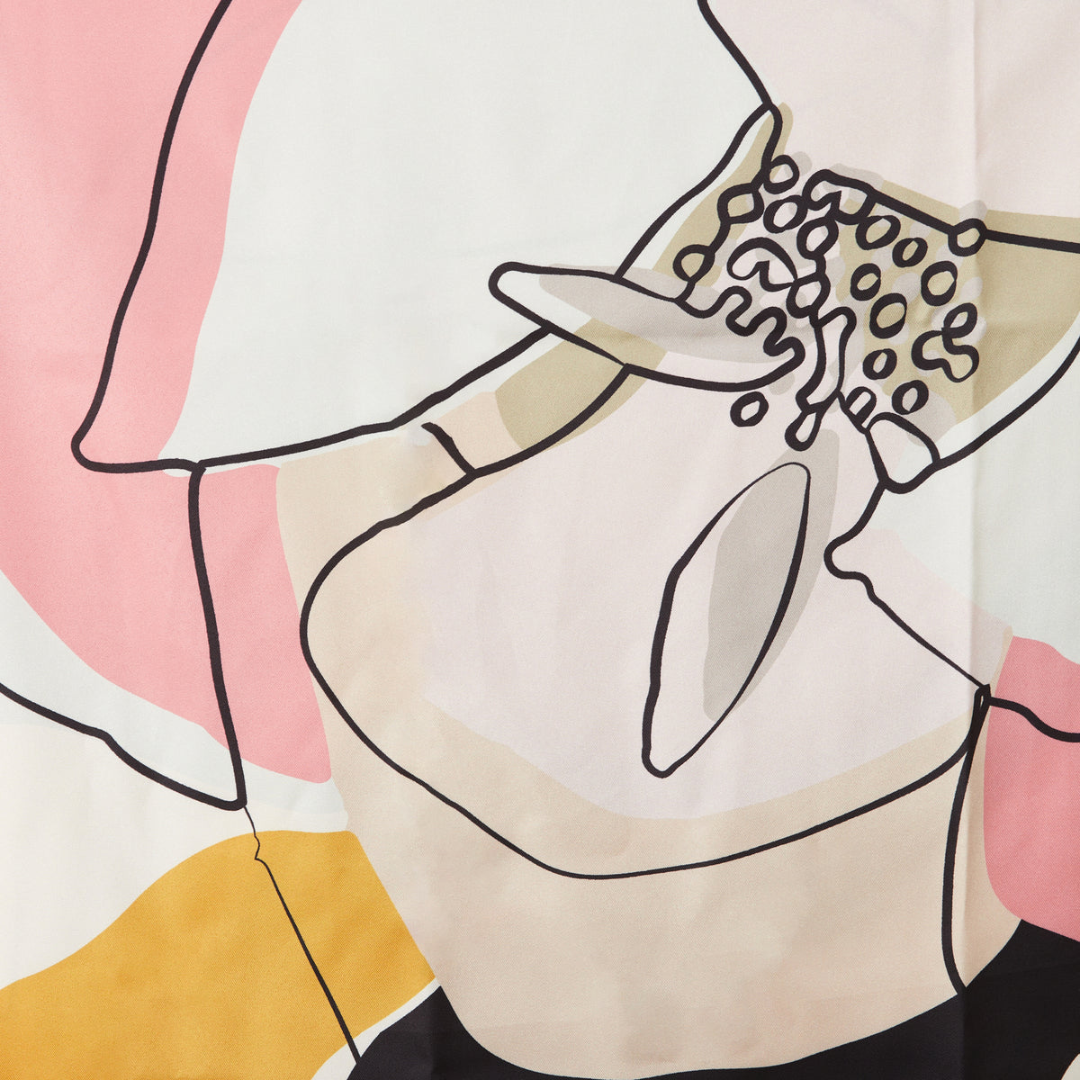 Foulard carré à motif floral multicolore