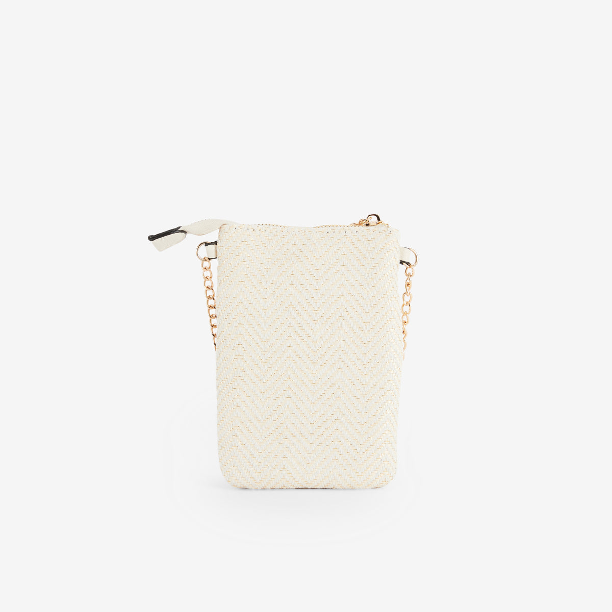 Pochette de téléphone textile ivoire