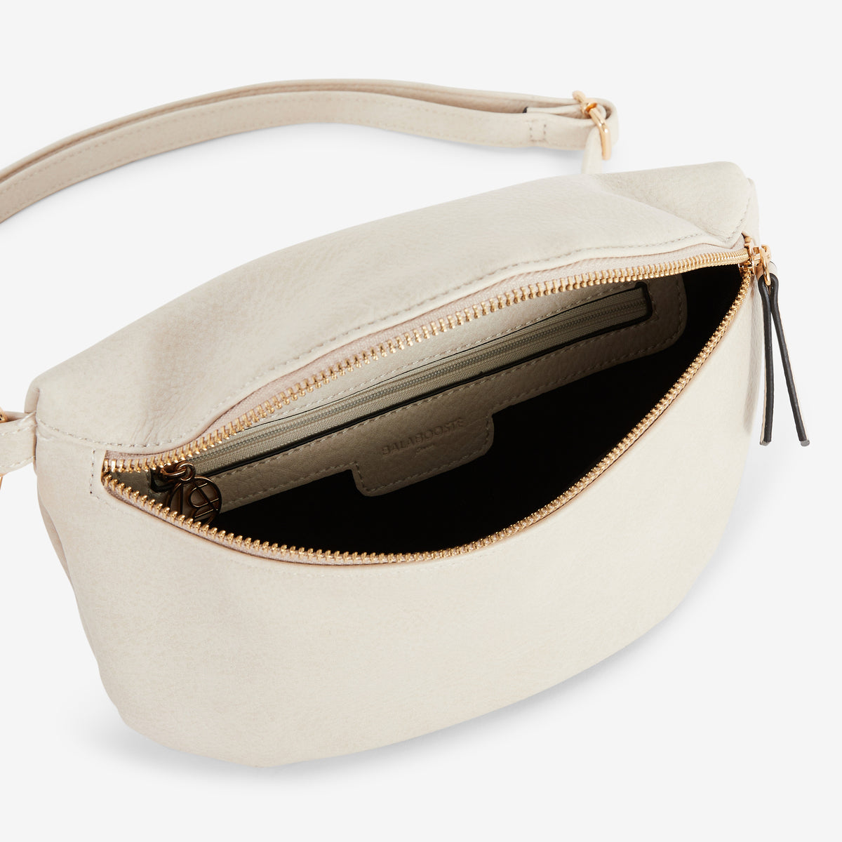 Sac banane ivoire avec bandoulière à motif ethnique