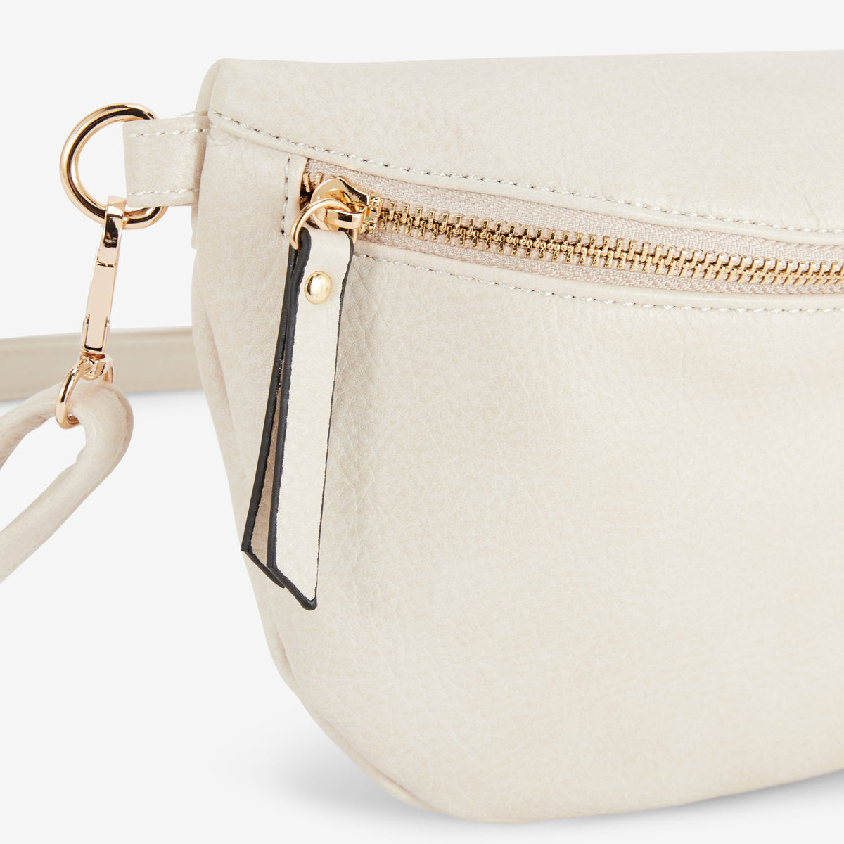 Sac banane ivoire avec bandoulière à motif ethnique