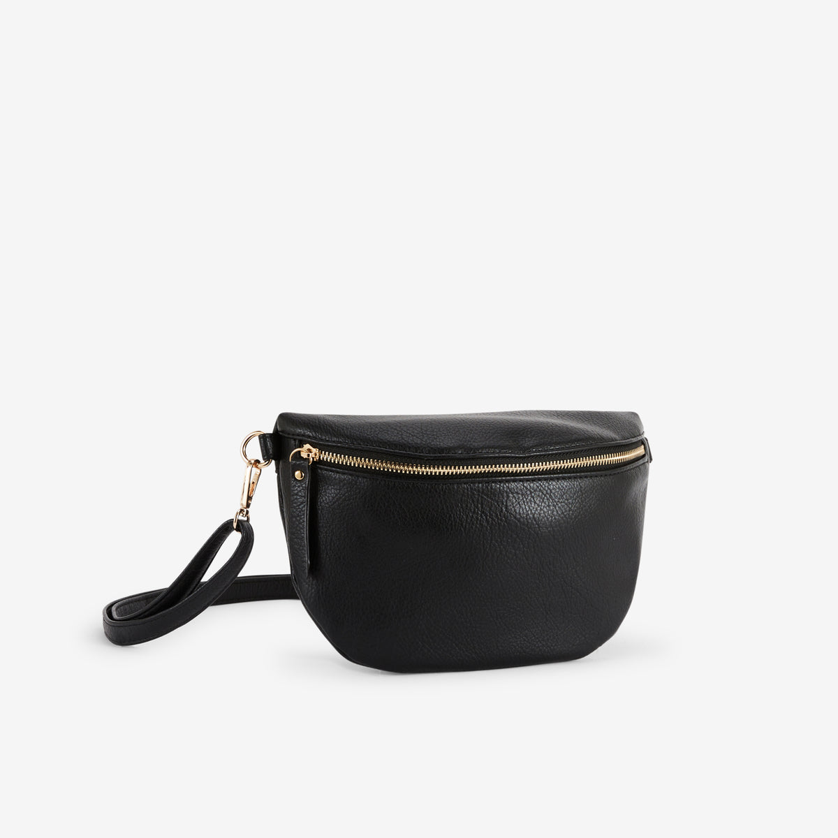 Sac banane noir avec bandoulière à motif ethnique