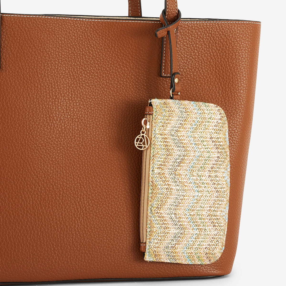 Cabas camel effet grainé