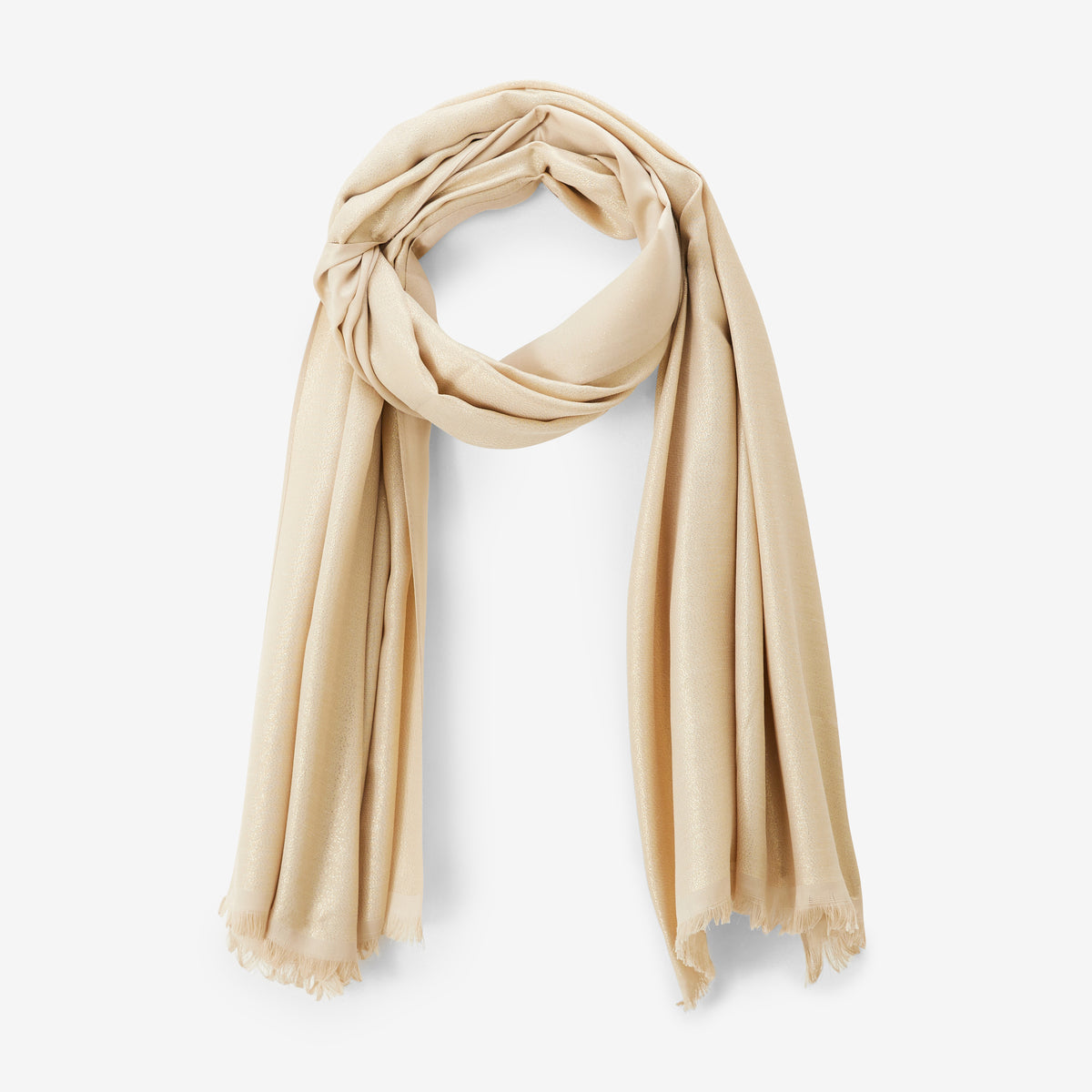 Foulard uni beige