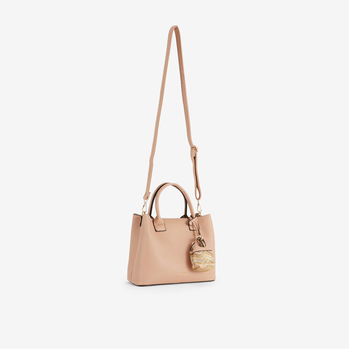 Sac à main grainé nude avec grigri mini sac