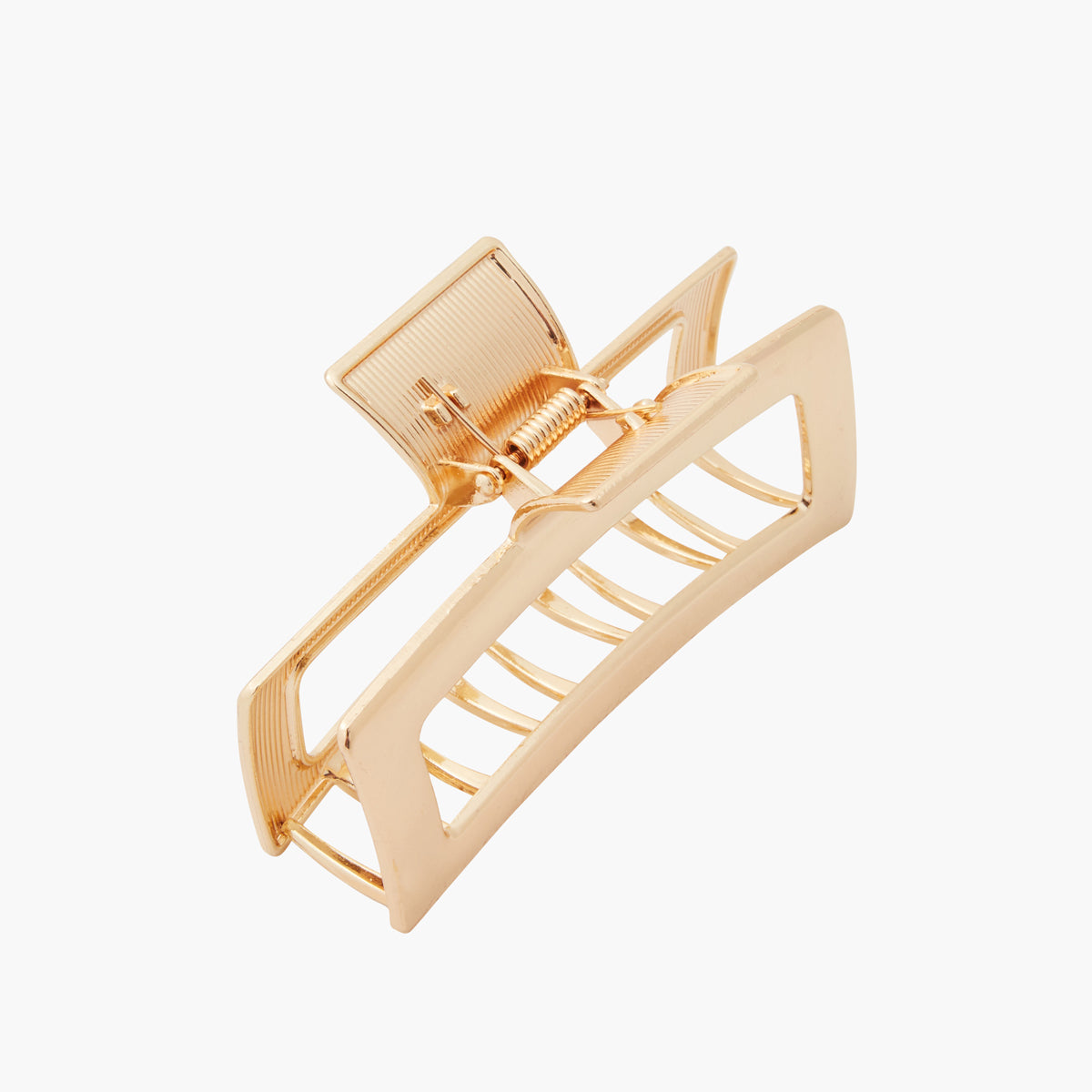 Grosse pince rectangle dorée