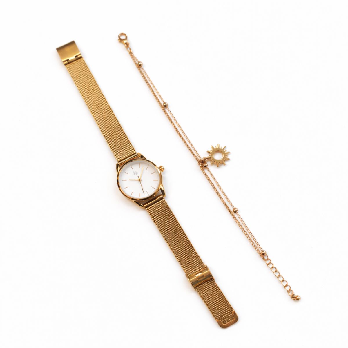 Coffret montre et set de bracelets fins