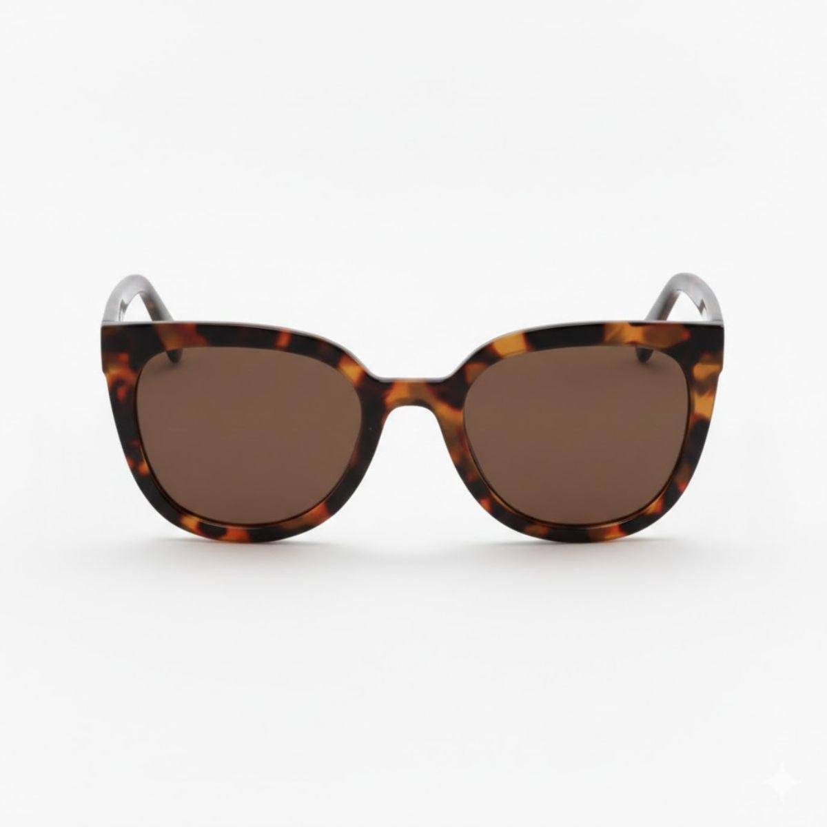 Lunettes de soleil écaille marron forme papillon