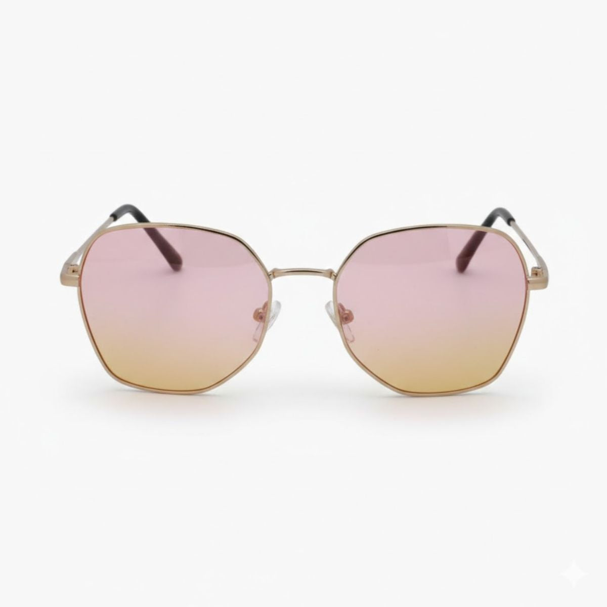 Lunettes de soleil dégradées rose orange forme carrée
