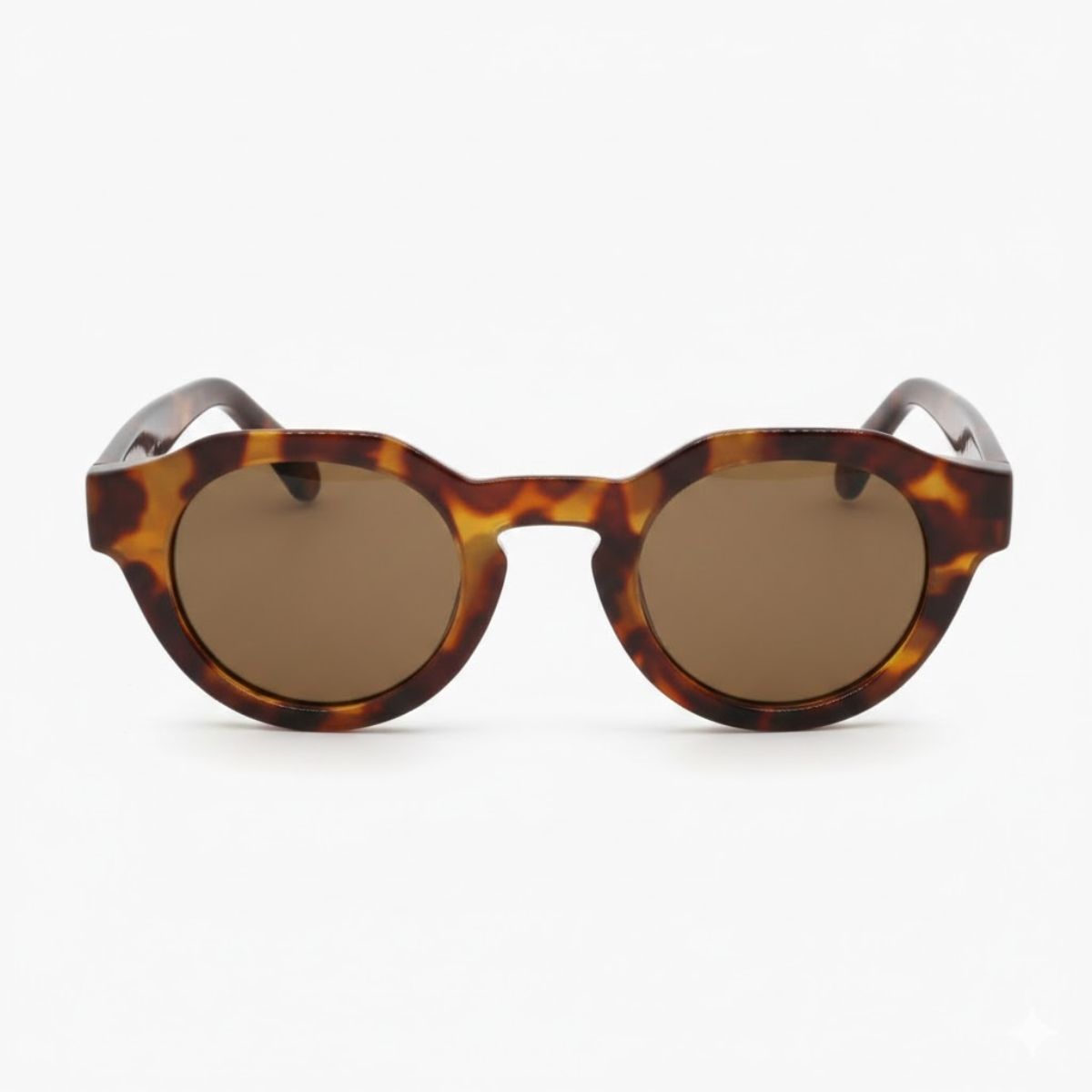Lunettes de soleil marron écaille forme ronde