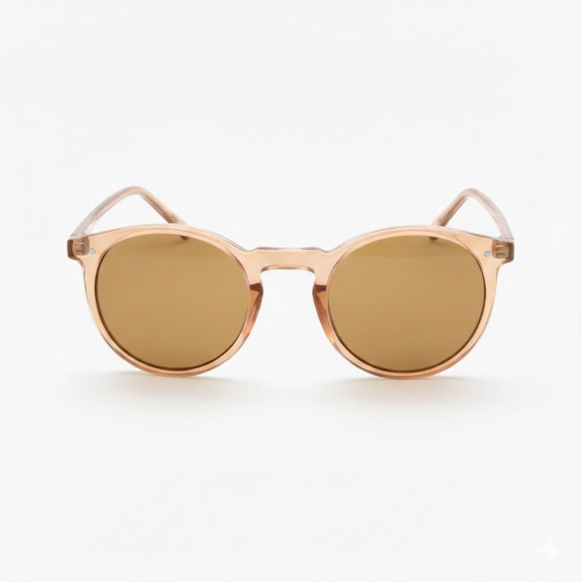 Lunettes de soleil taupe forme ronde