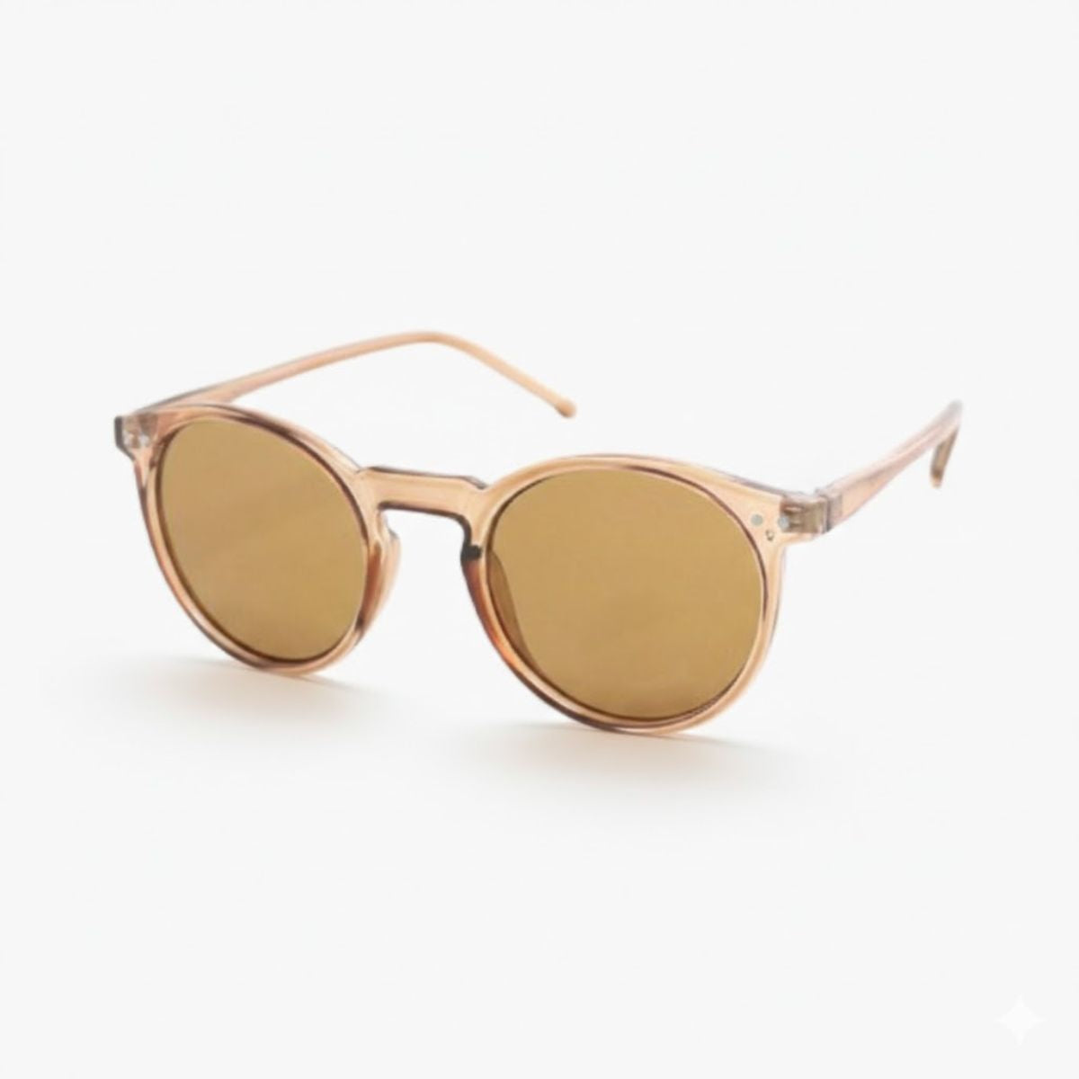Lunettes de soleil taupe forme ronde
