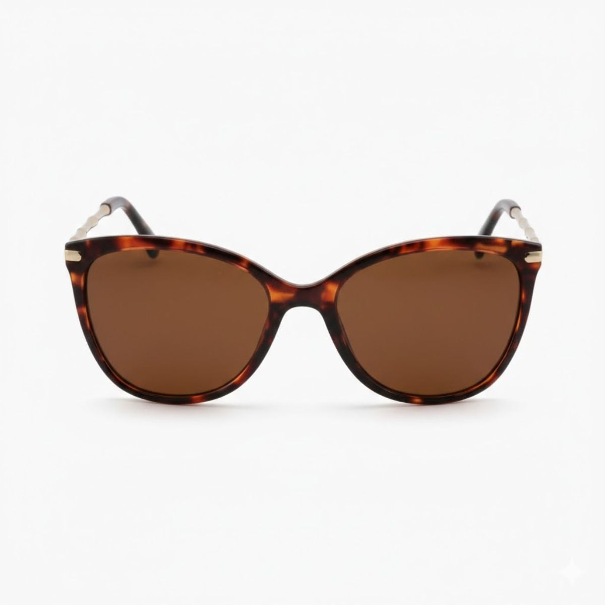 Lunettes de soleil écaille marron forme papillon