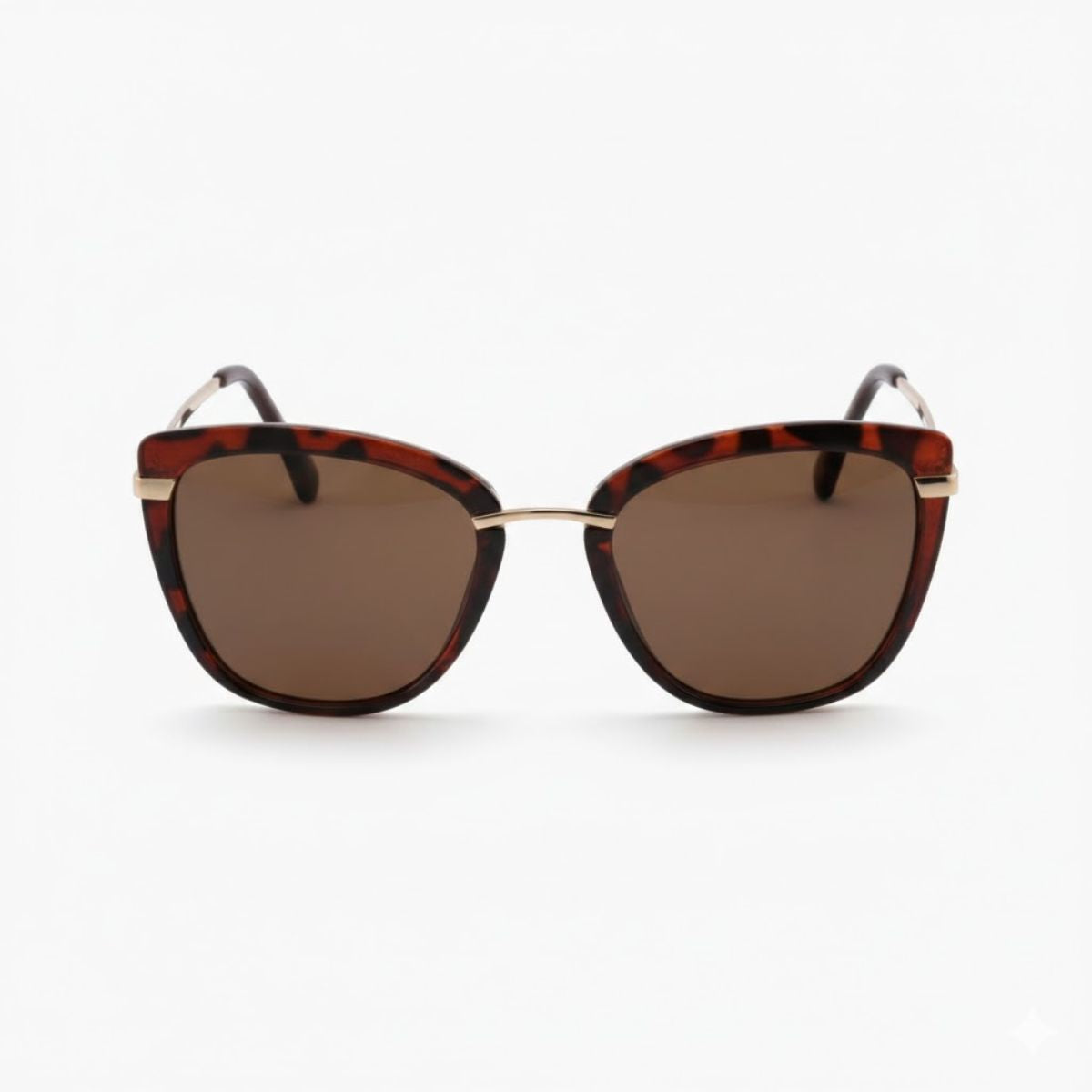 Lunettes de soleil écaille marron forme papillon