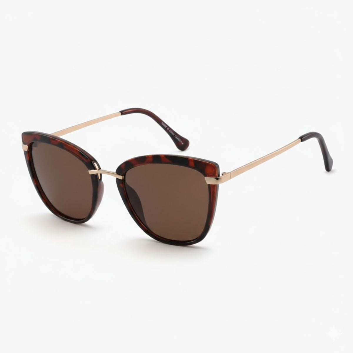 Lunettes de soleil écaille marron forme papillon