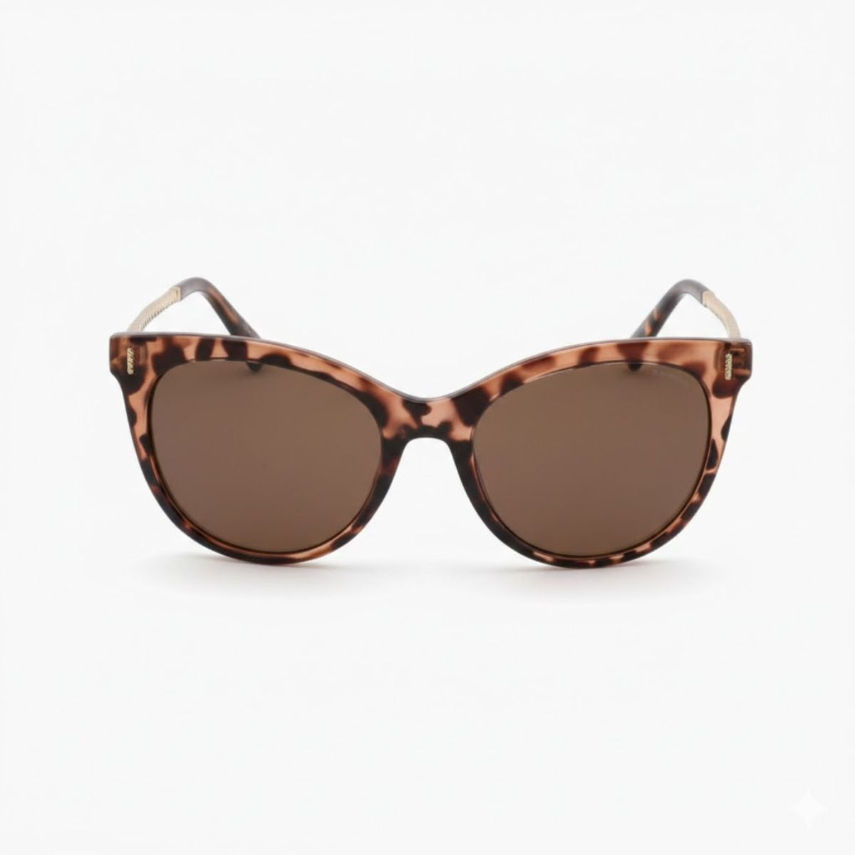 Lunettes de soleil écaille marron forme papillon