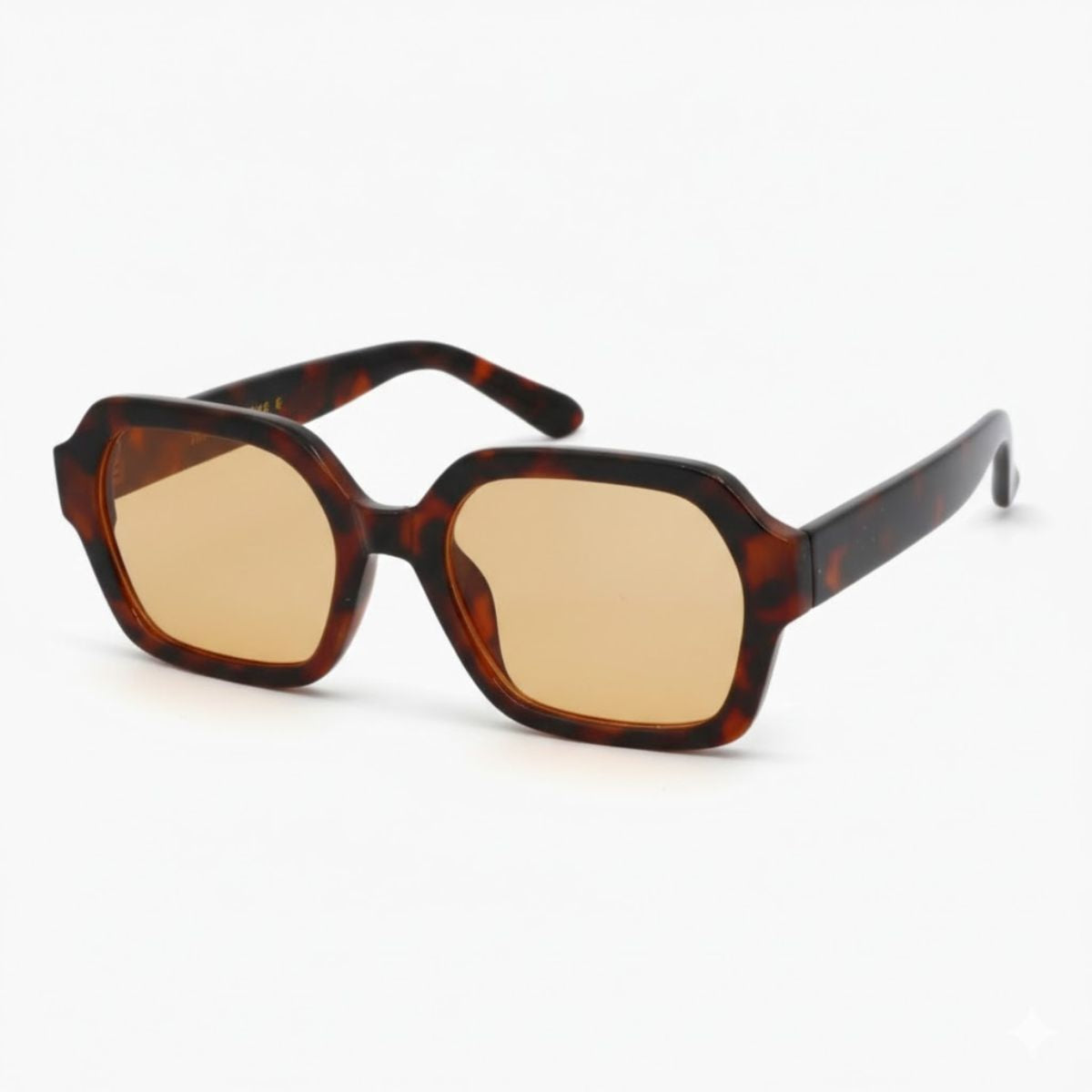 Lunettes de soleil écaille marron forme rectangle