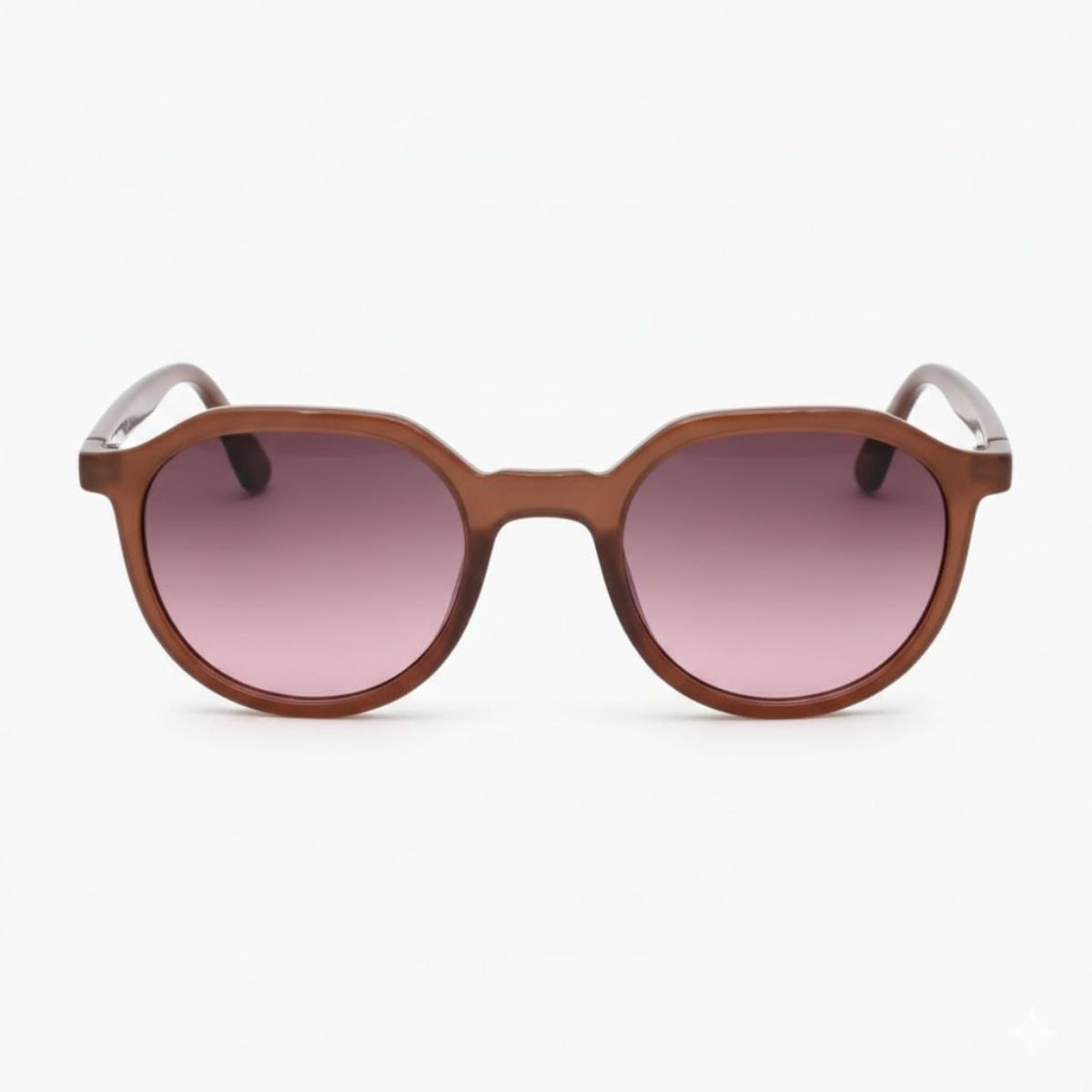Lunettes de soleil rose forme hexagonale