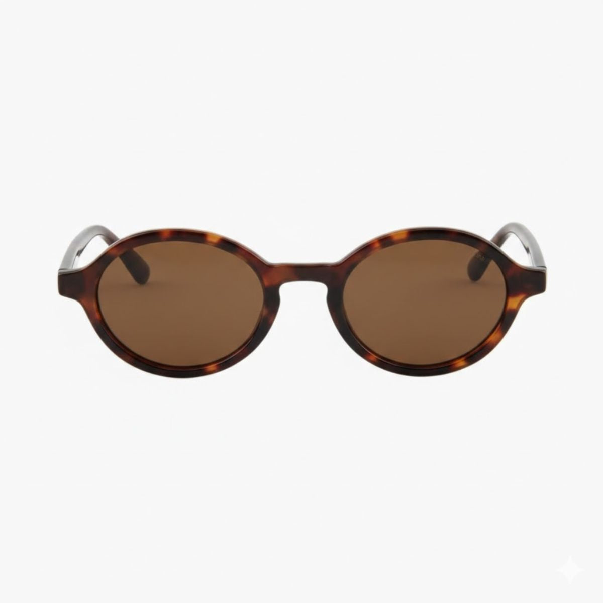 Lunettes de soleil écaille marron forme ovale