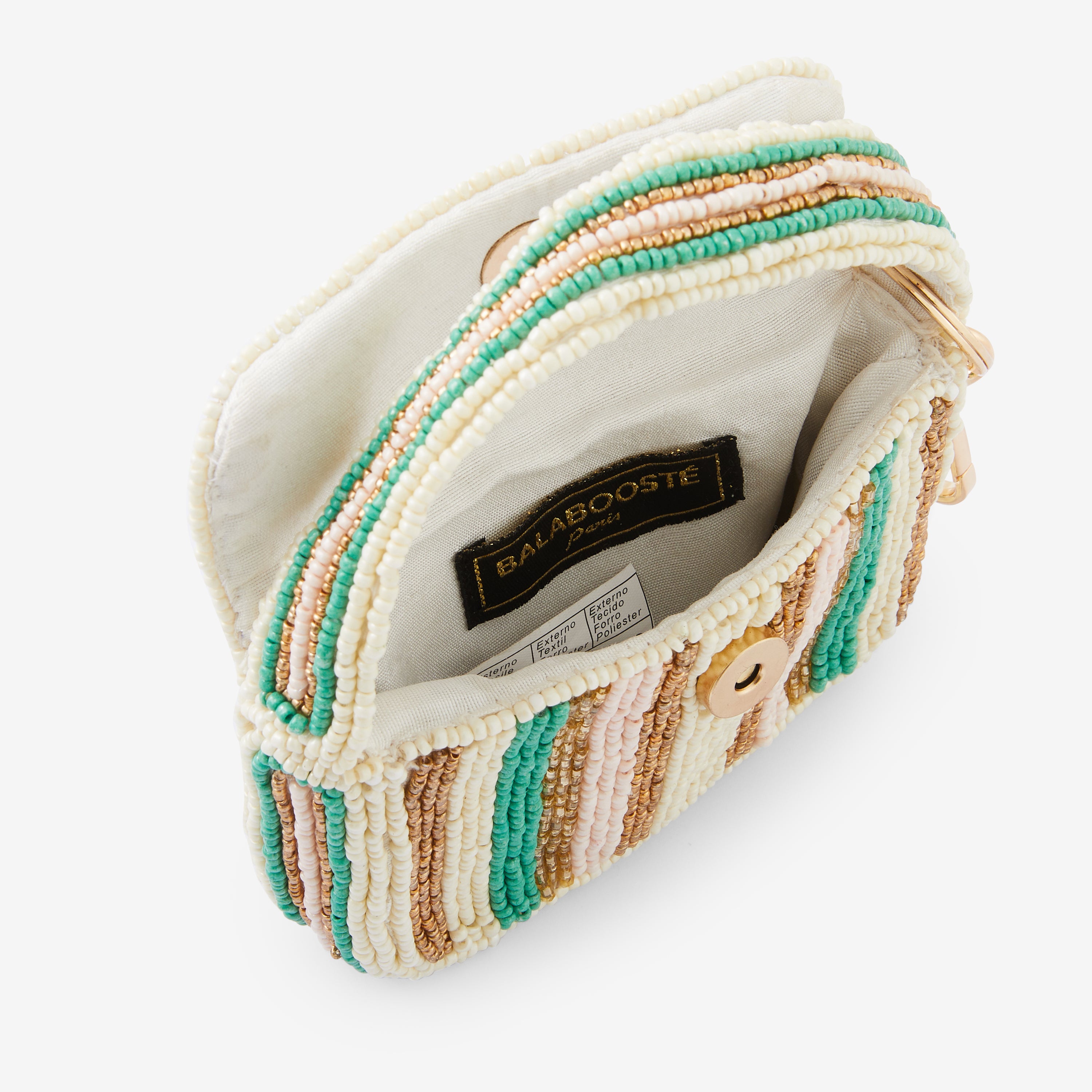 Porte-clés mini sac en perles de rocaille